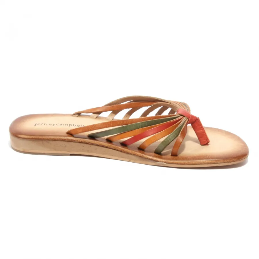 B2208 infradito donna JEFFREY CAMPBELL TOLUCA LEA MULTI flip flops woman