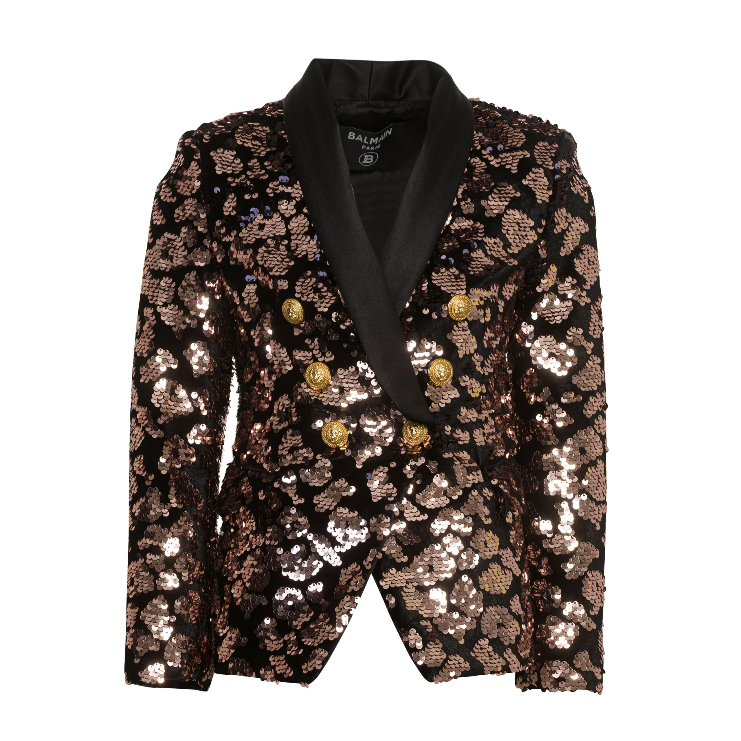 Balmain blazer doppio petto con paillettes