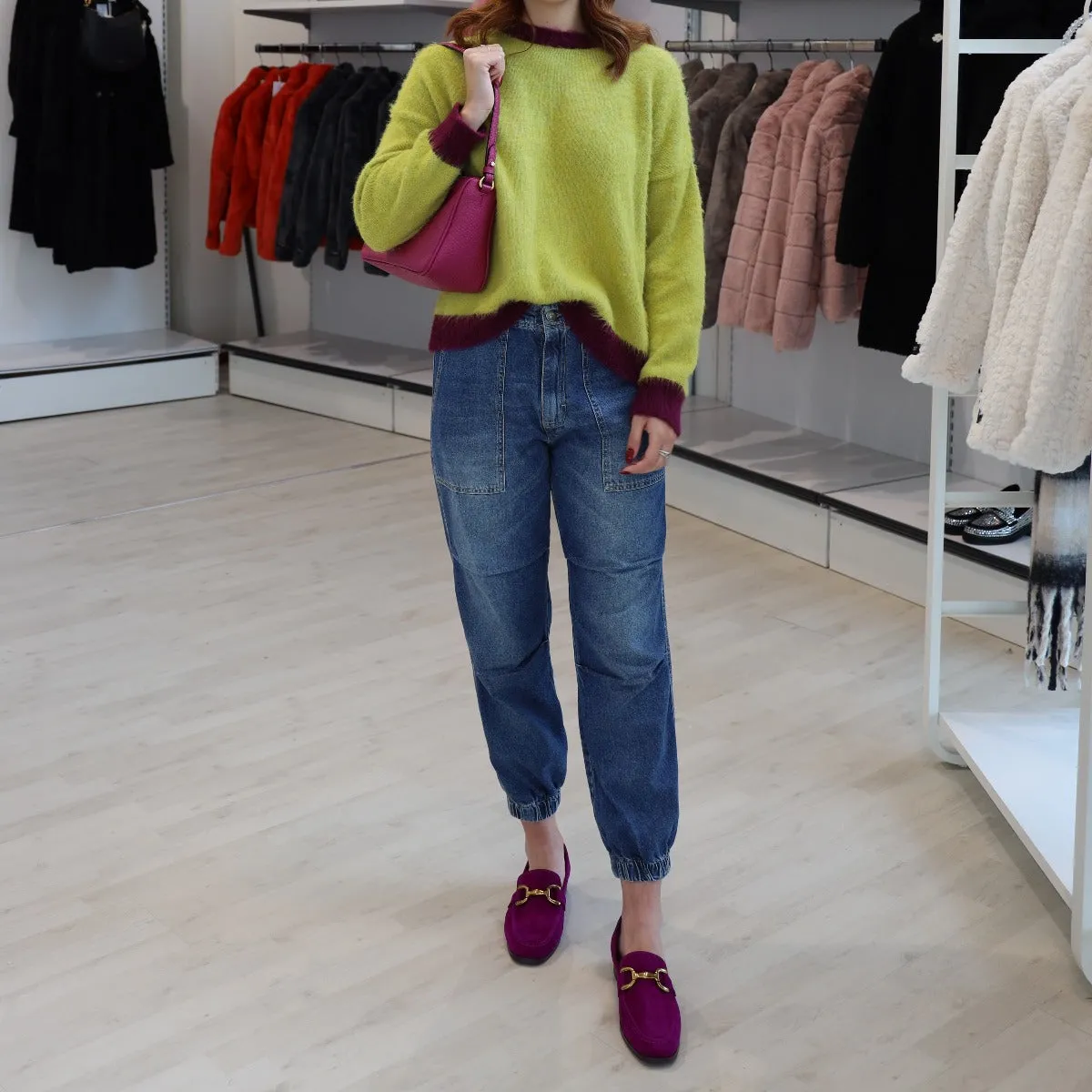 BIBI LOU 572-Z30VK MORAD MOCASSINO MORSETTO FUXIA  
