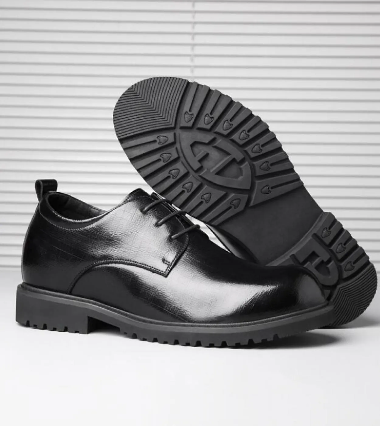 Big Scalp 8cm Scarpe eleganti da uomo daffari Tacco nascosto 6cm Tacchi alti da uomo British Casual Scarpe derby da uomo Scarpa
