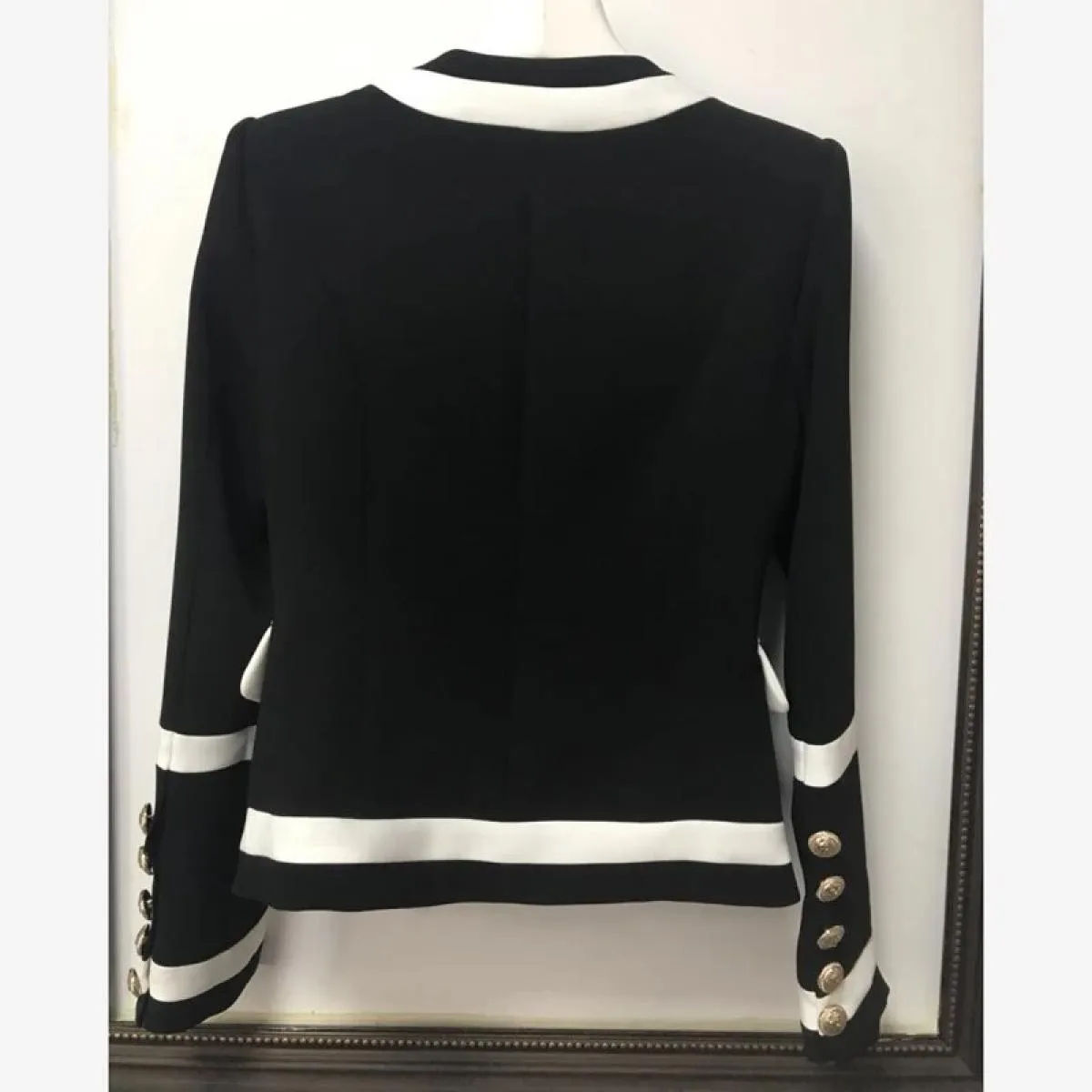 Blazer da donna bianco nero Giacca blazer bianca nera Giacca designer Blazer Blazer bianchi