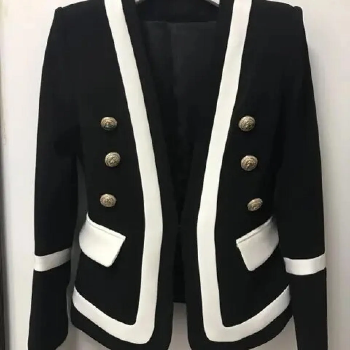 Blazer da donna bianco nero Giacca blazer bianca nera Giacca designer Blazer Blazer bianchi