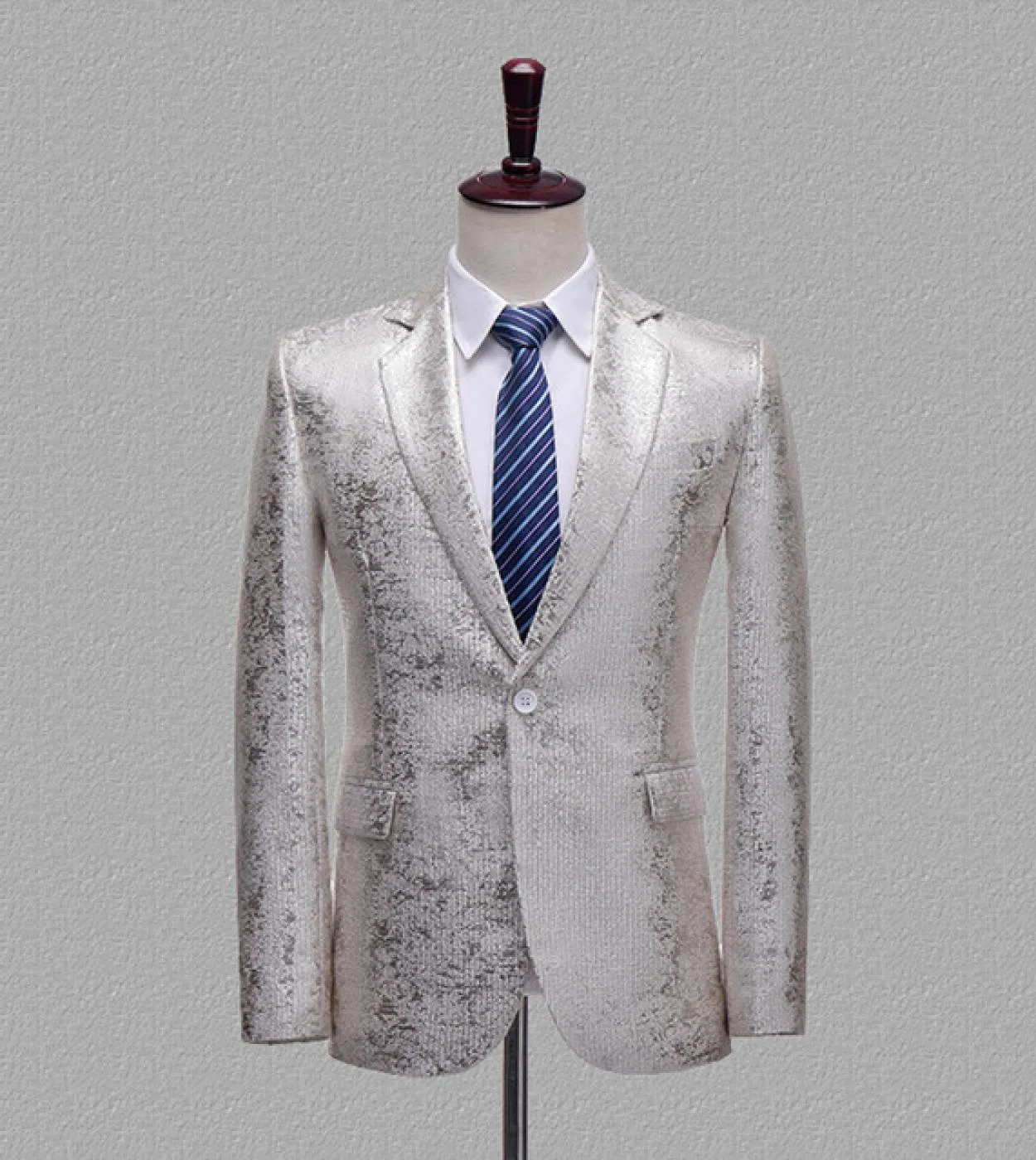 Blazer da uomo lucido Blazer da uomo argento Blazer da uomo lucido Performance Ball Blazer nero