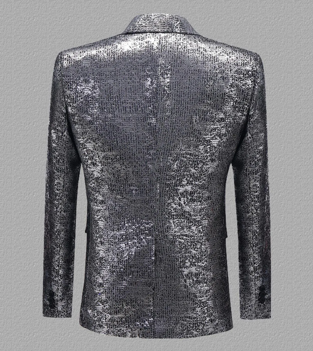 Blazer da uomo lucido Blazer da uomo argento Blazer da uomo lucido Performance Ball Blazer nero