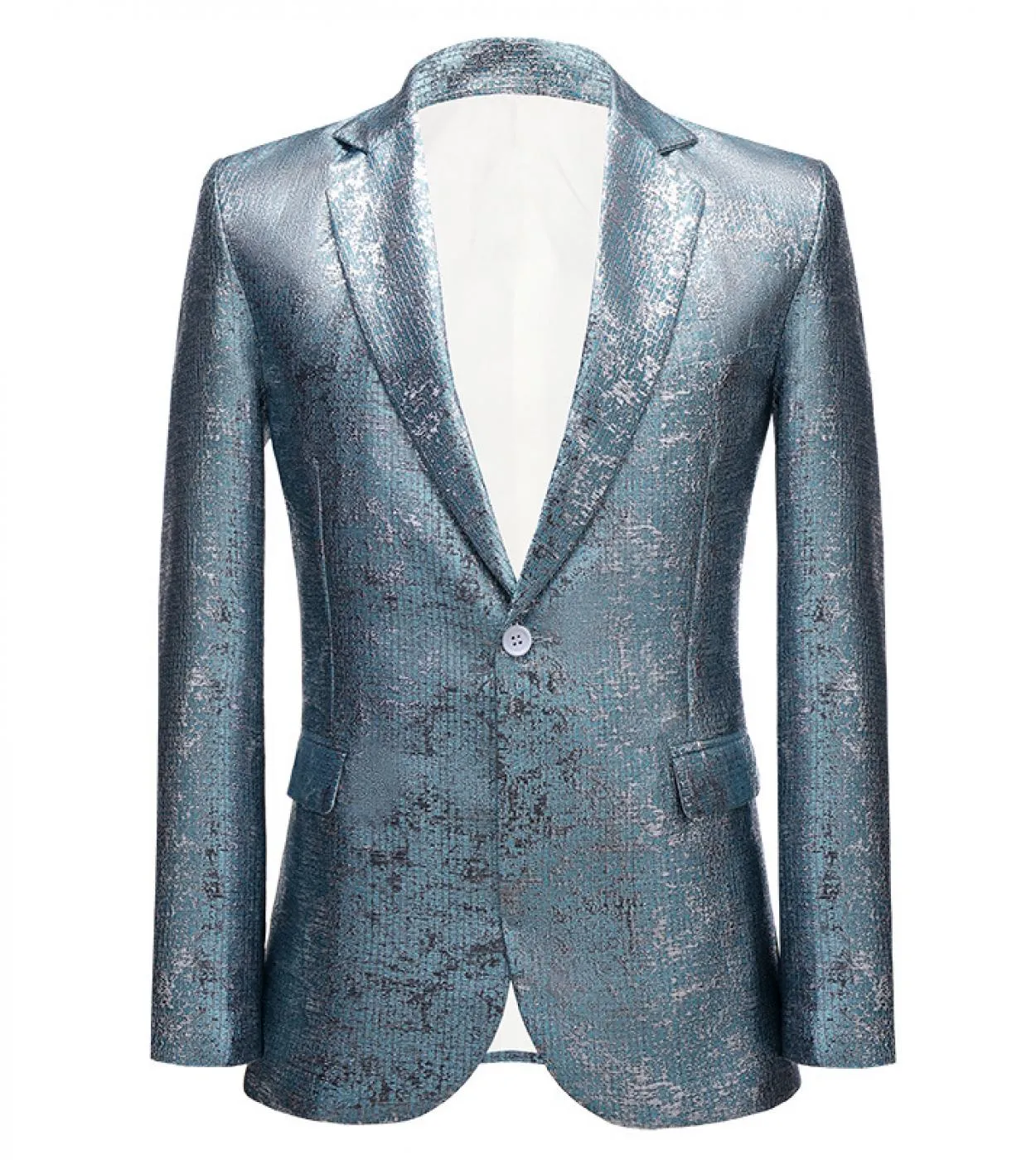 Blazer da uomo lucido Blazer da uomo argento Blazer da uomo lucido Performance Ball Blazer nero