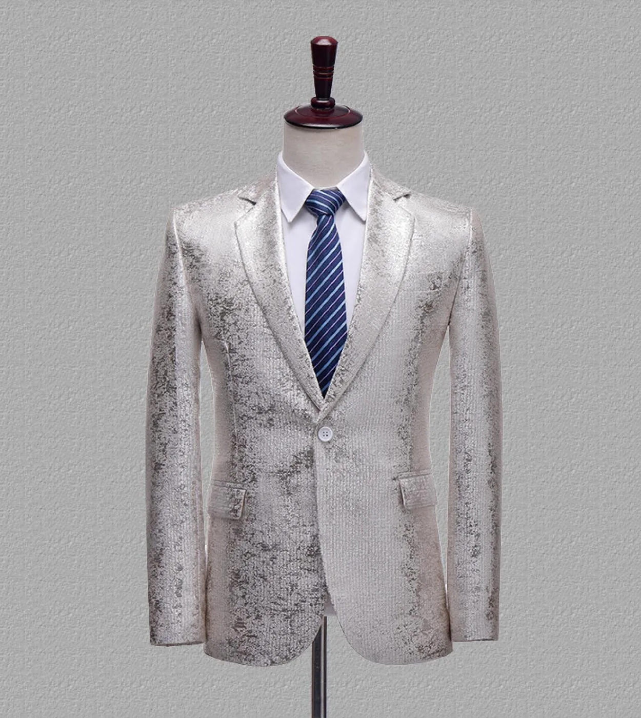 Blazer da uomo lucido Blazer da uomo argento Blazer da uomo lucido Performance Ball Blazer nero