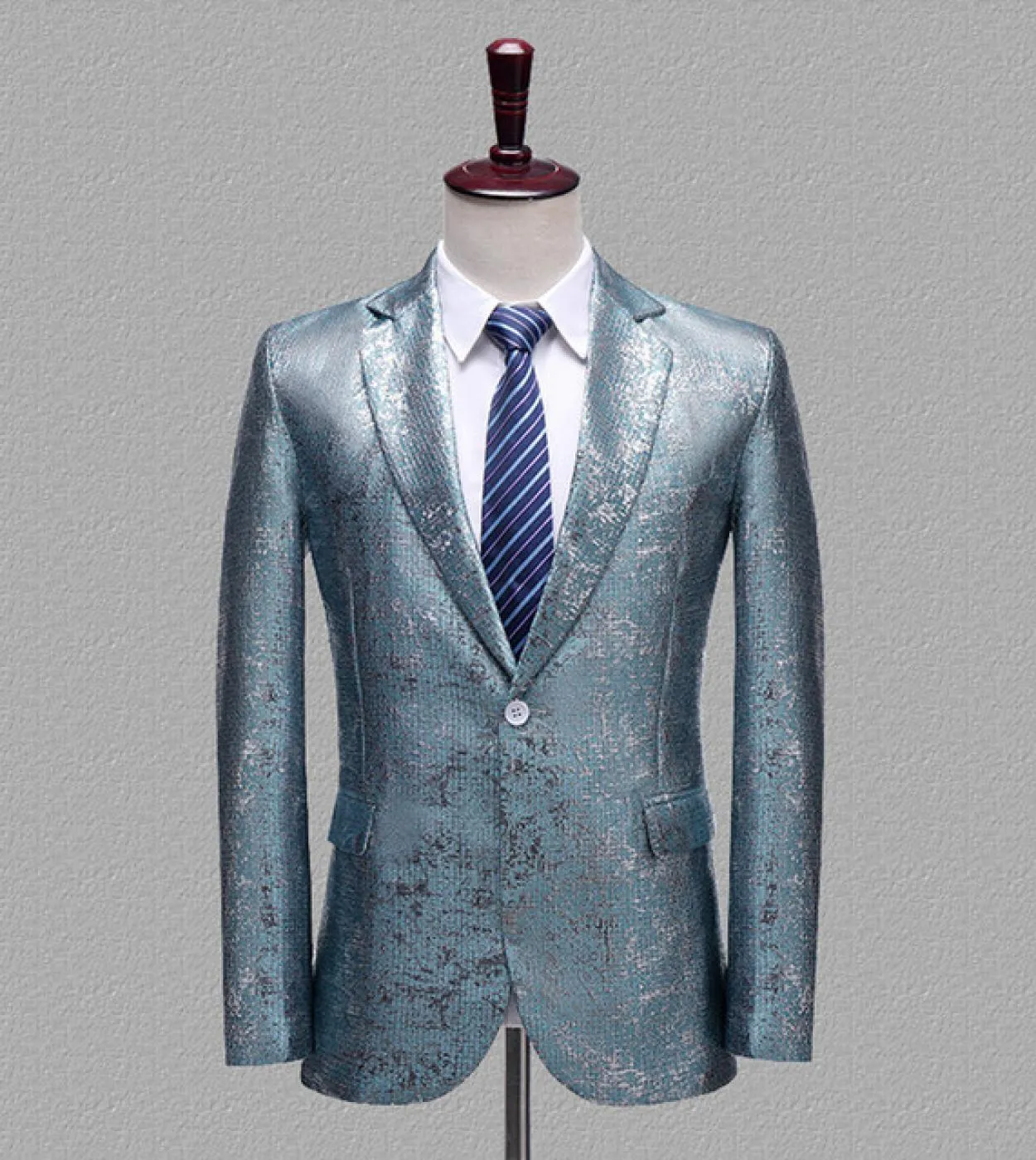 Blazer da uomo lucido Blazer da uomo argento Blazer da uomo lucido Performance Ball Blazer nero