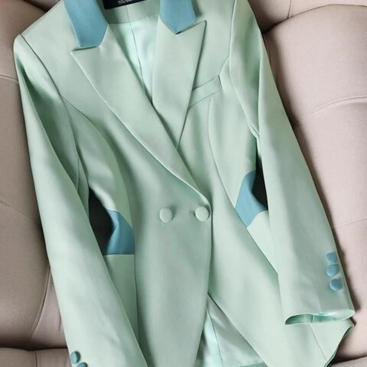 Blazer verde Donna Blazer da donna d'affari Giacche Verde Blazer verde Donna Blazer moda