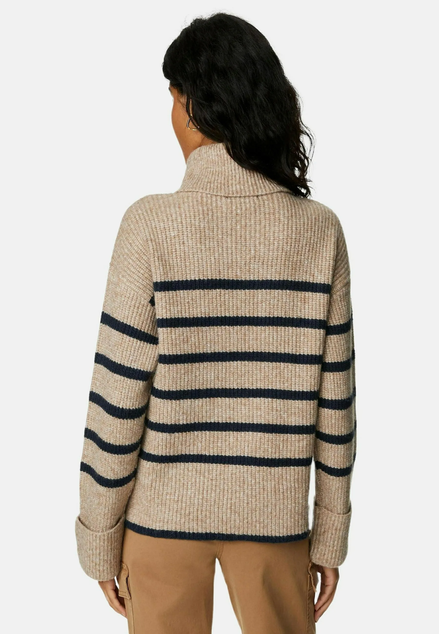 BLEND STRIPED ROLL NECK PULLOVER - Maglione
