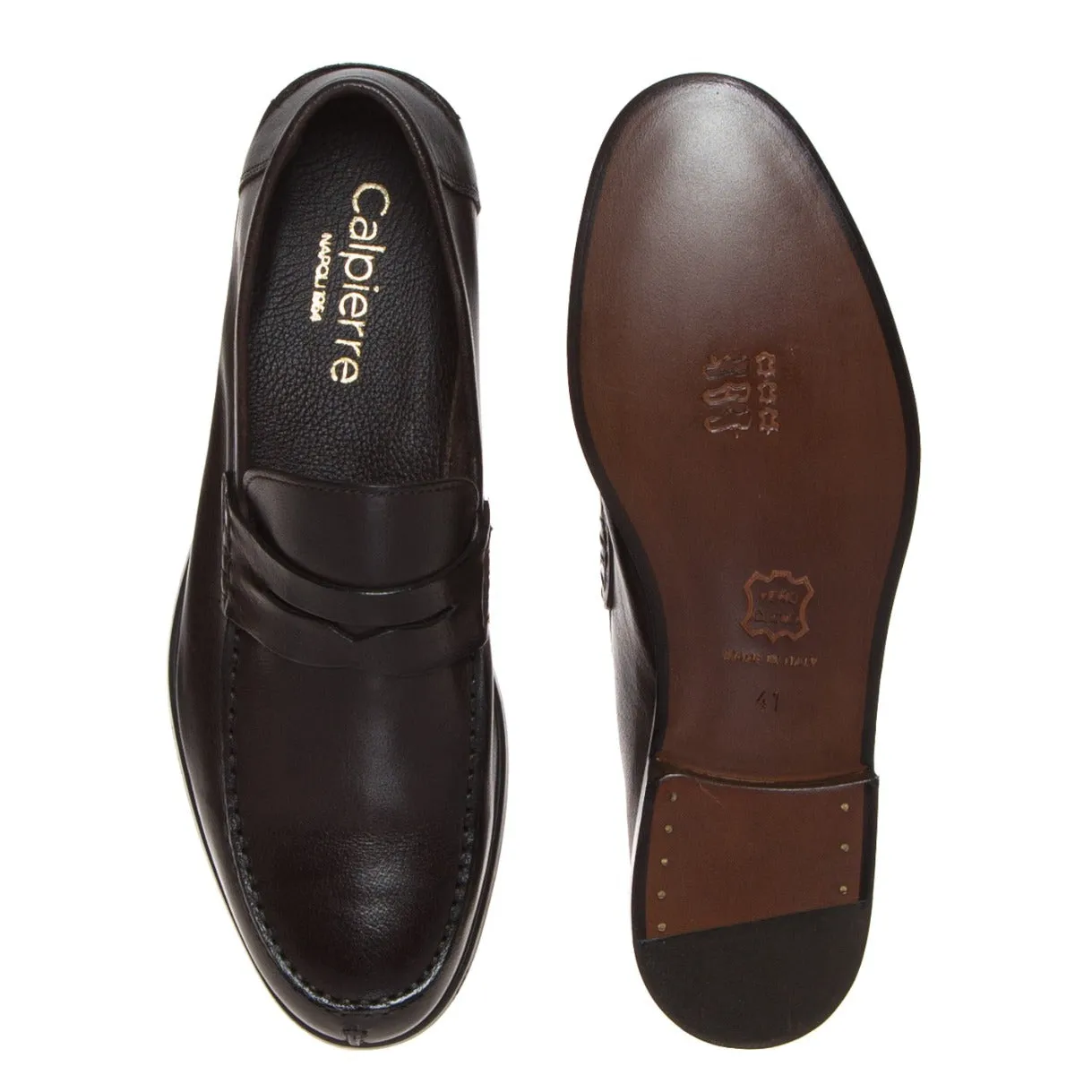 CALPIERRE 2208 MOCASSINO UOMO TESTA DI MORO  