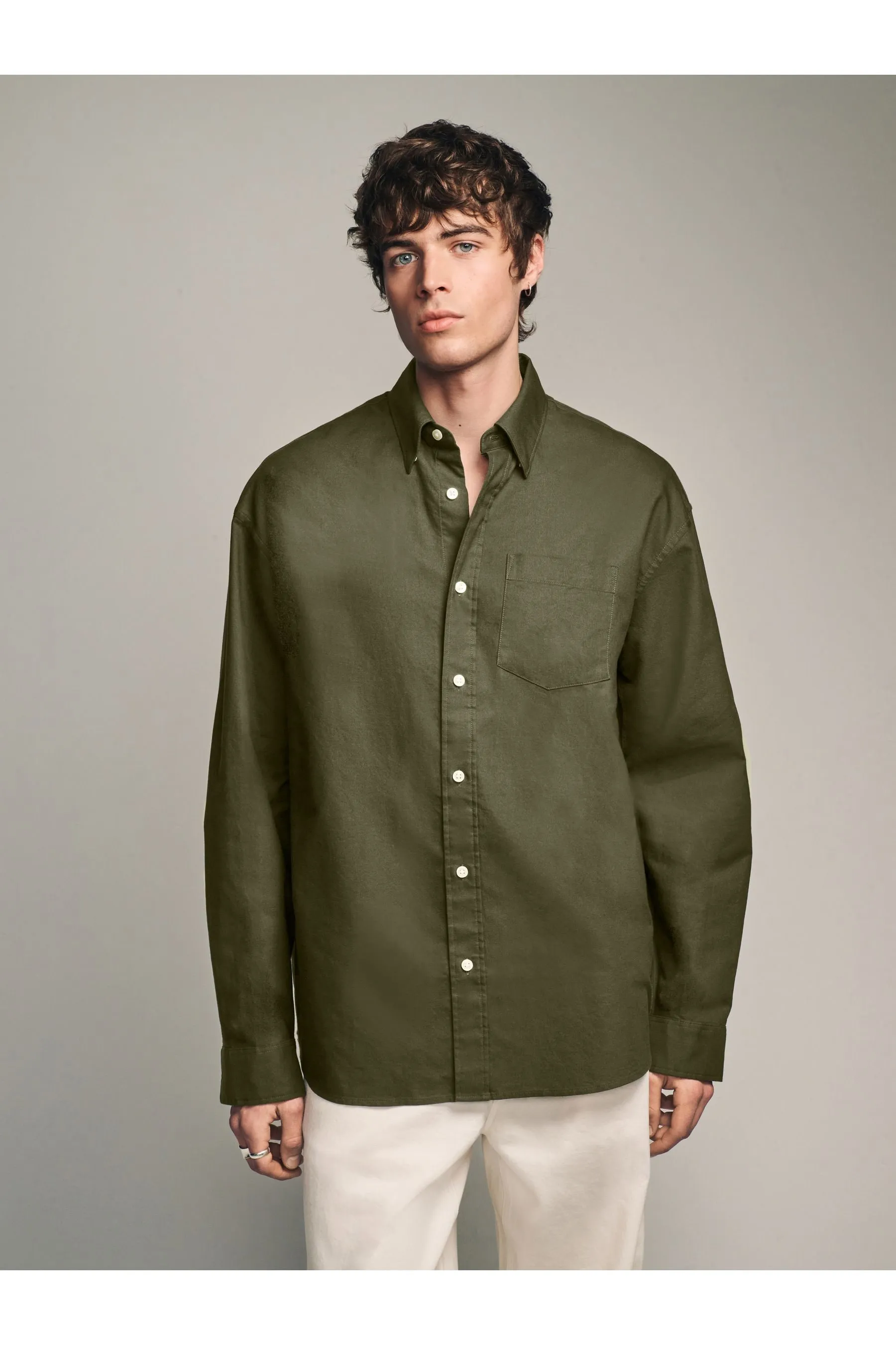 Camicia Manica lunga Oxford comoda