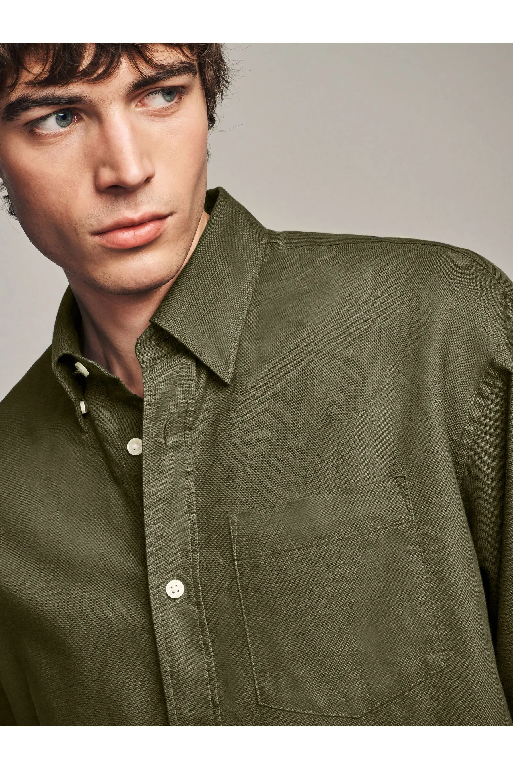 Camicia Manica lunga Oxford comoda