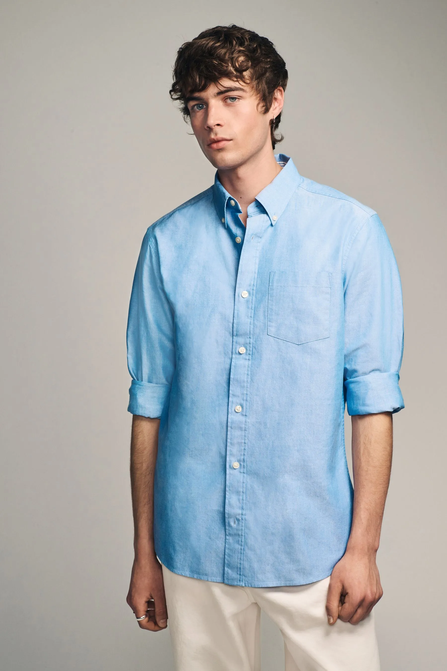 Camicia Oxford a maniche lunghe