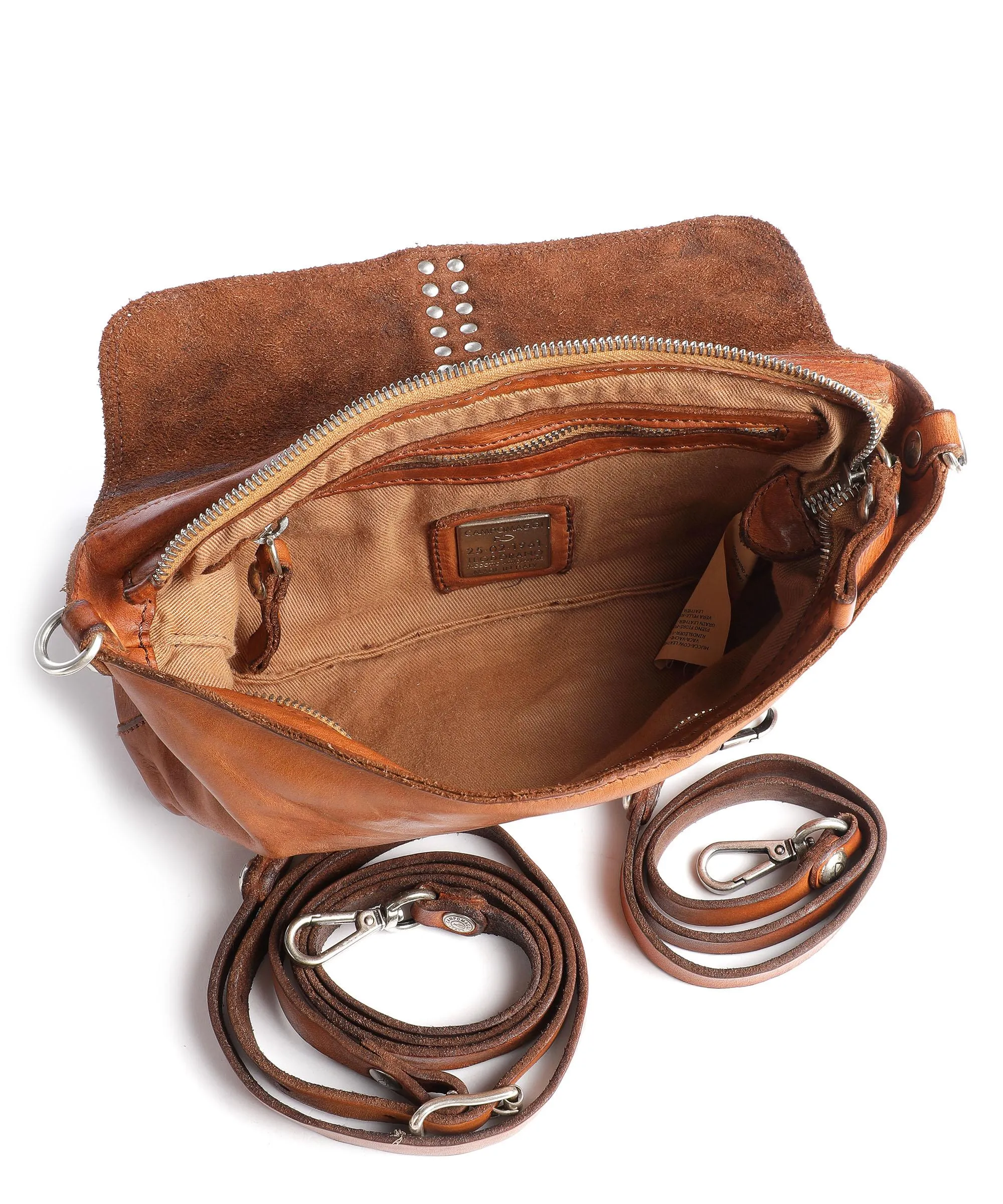  Campomaggi Prestige Borsa a tracolla pelle di vacchetta grana cognac  