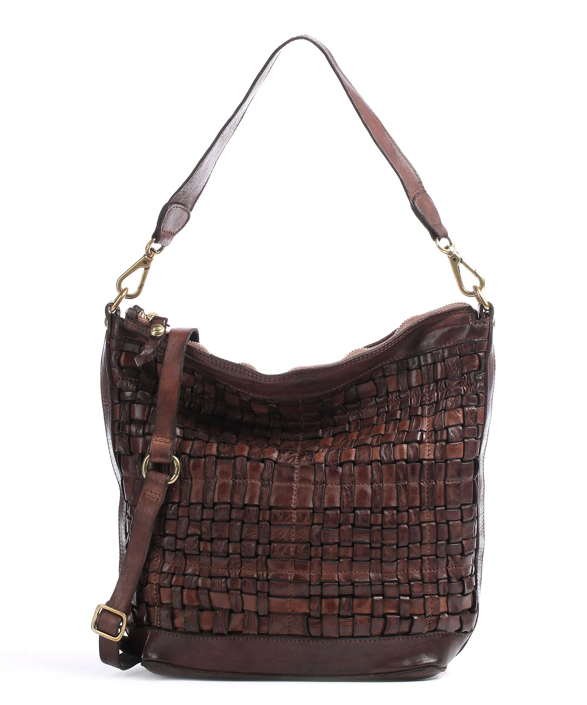  Campomaggi Prestige Borsa hobo pelle di vacchetta finemente grana marrone scuro  