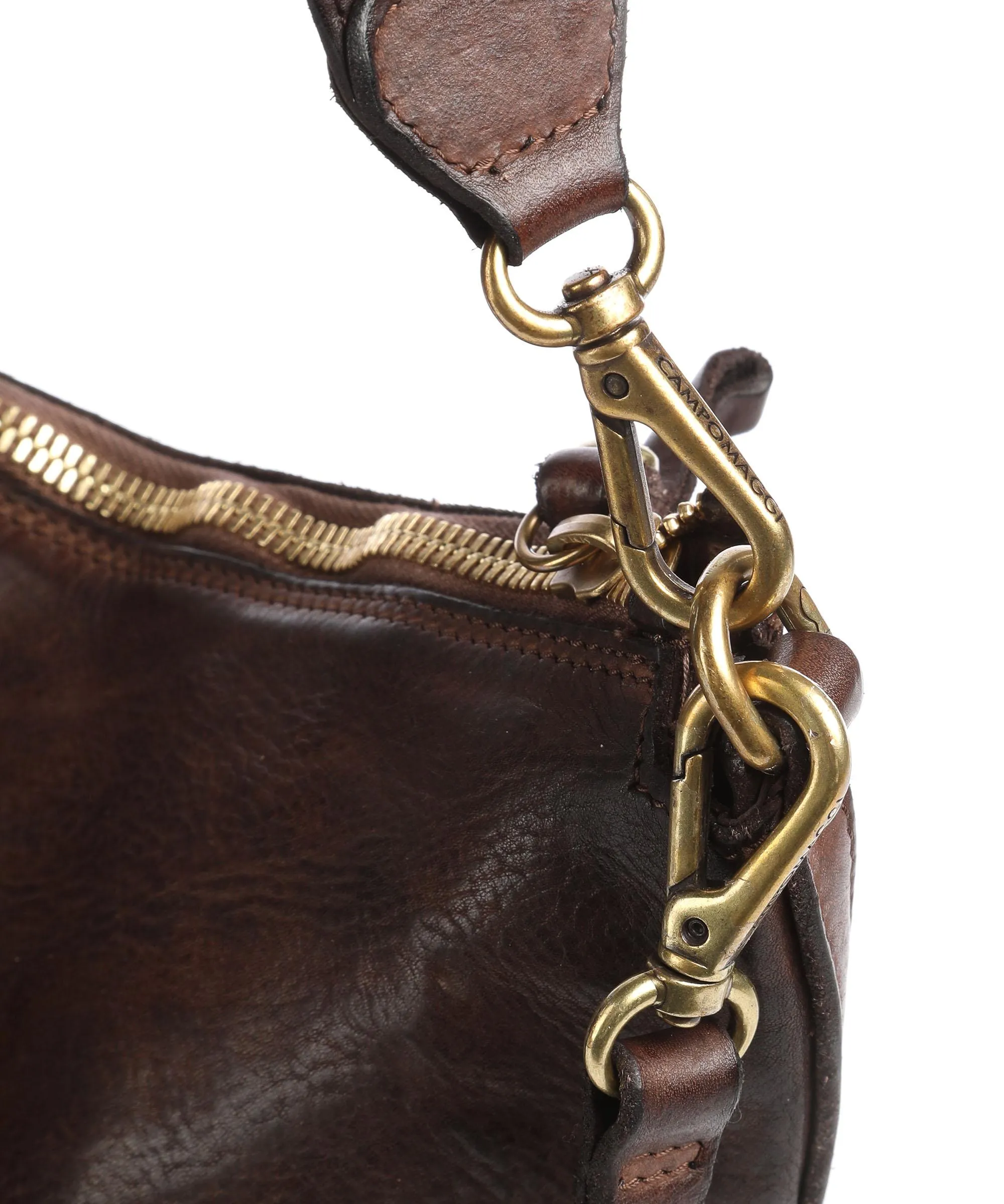  Campomaggi Prestige Borsa hobo pelle di vacchetta finemente grana marrone scuro  