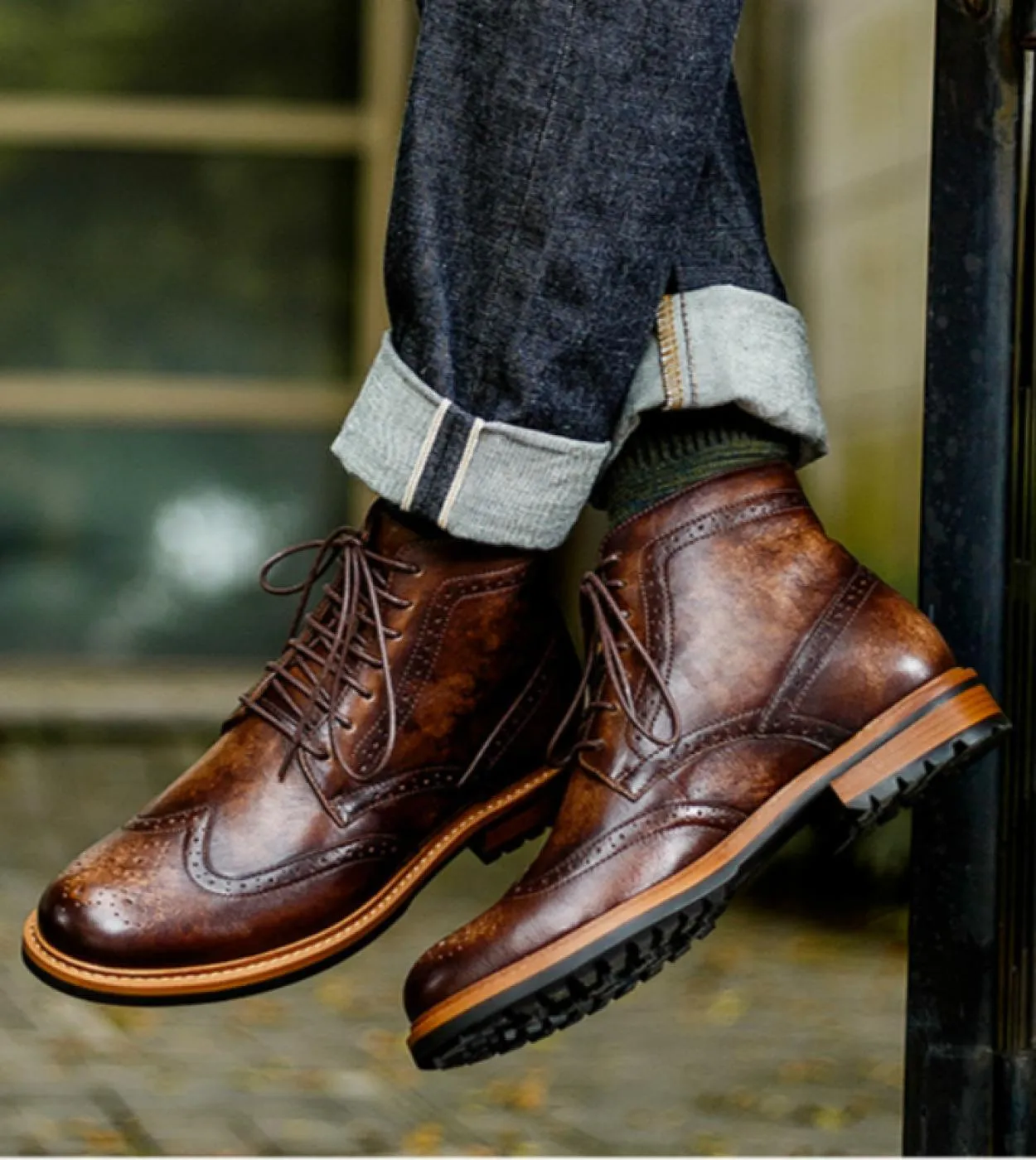Chelsea Boots Uomo Vera Pelle British Style 2023 Vintage Uomo Chelsea Boots