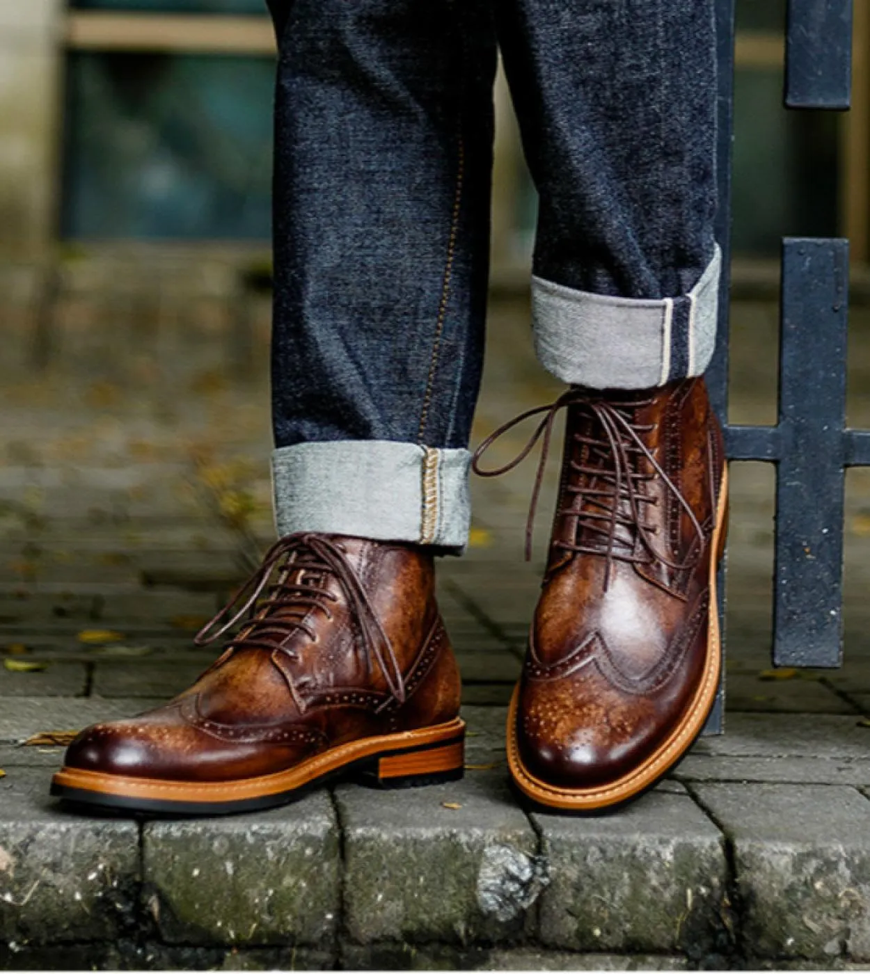 Chelsea Boots Uomo Vera Pelle British Style 2023 Vintage Uomo Chelsea Boots