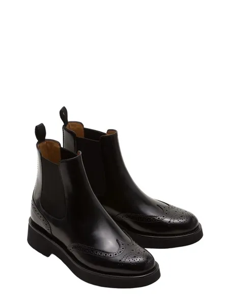 Church's Stivaletto Chelsea Brogue in Pelle Lucida Fumé