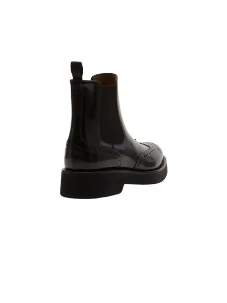 Church's Stivaletto Chelsea Brogue in Pelle Lucida Fumé