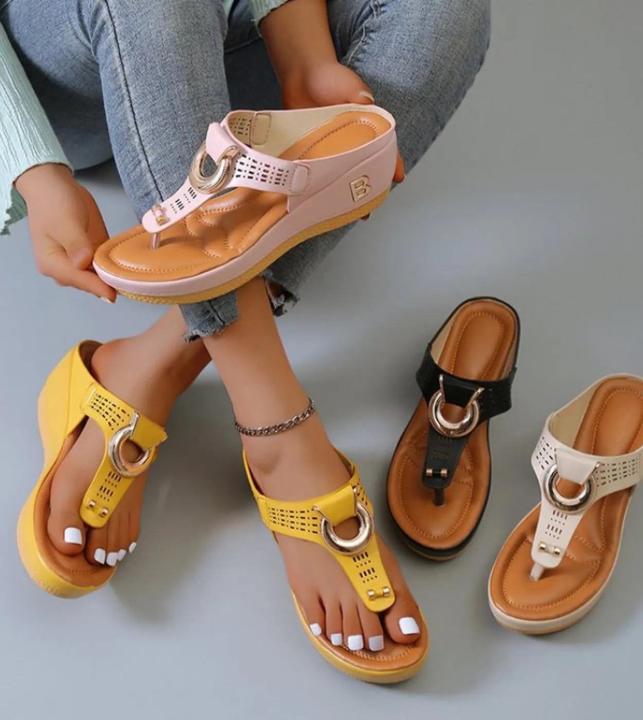 Comfortable Slippers Cute Sandals Plu Size 3543 Chaussure Femmewomen New Summer Sandals Open Toe Beach Shoes Flip Flops