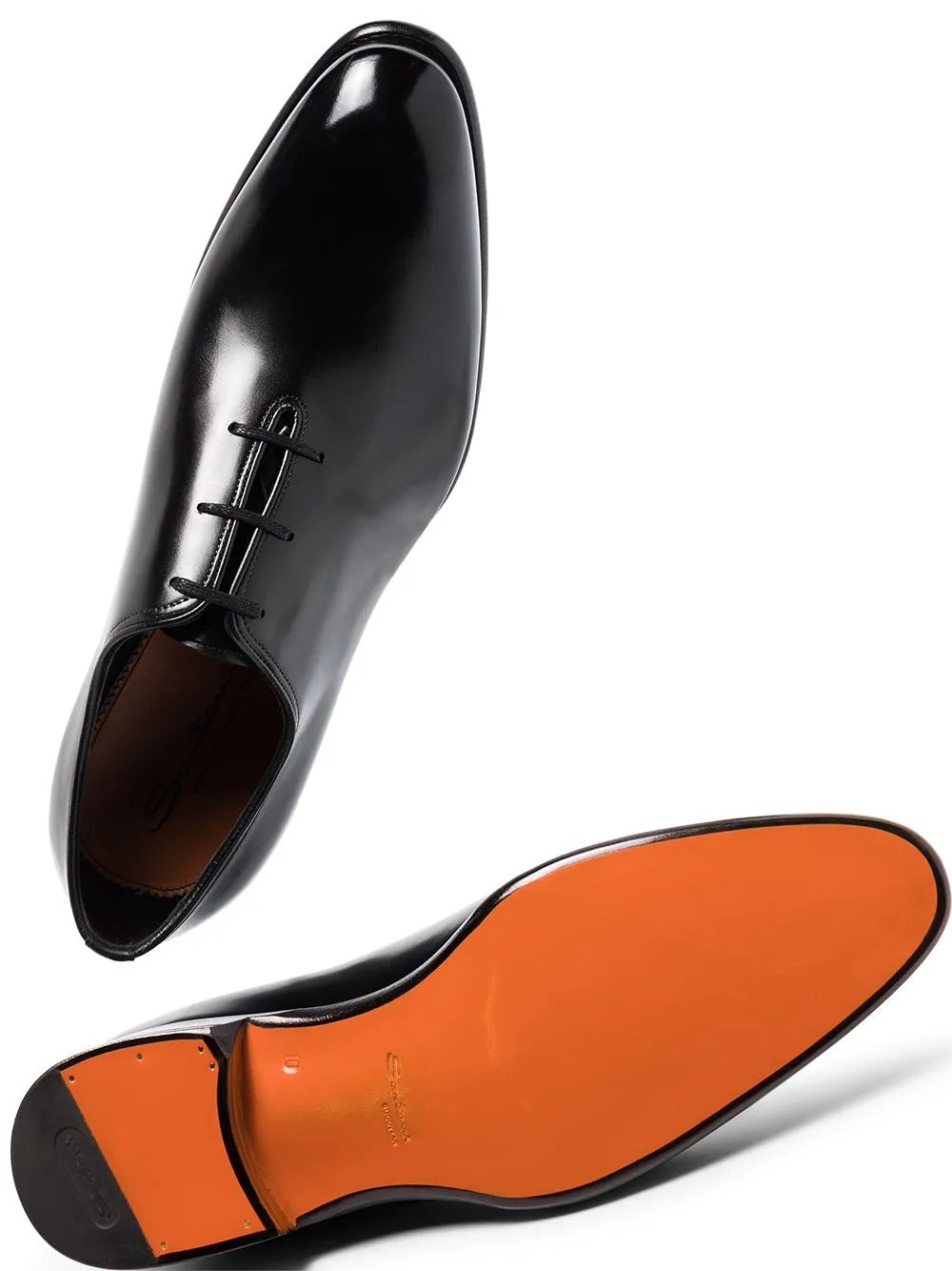 Derby oxford in nero Santoni - uomo