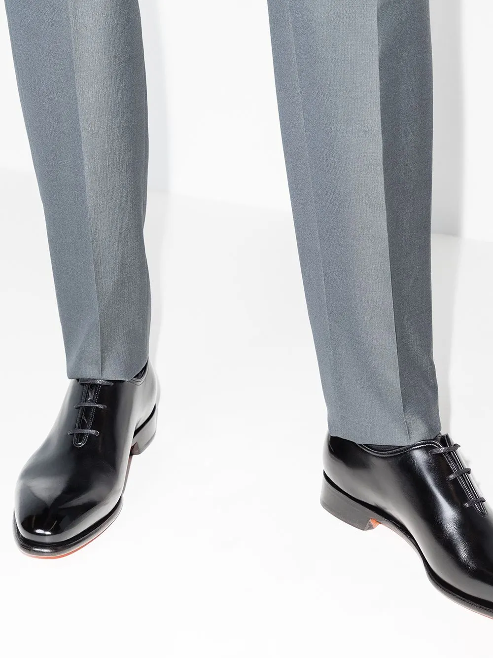 Derby oxford in nero Santoni - uomo