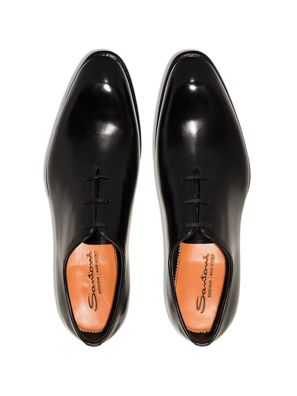 Derby oxford in nero Santoni - uomo