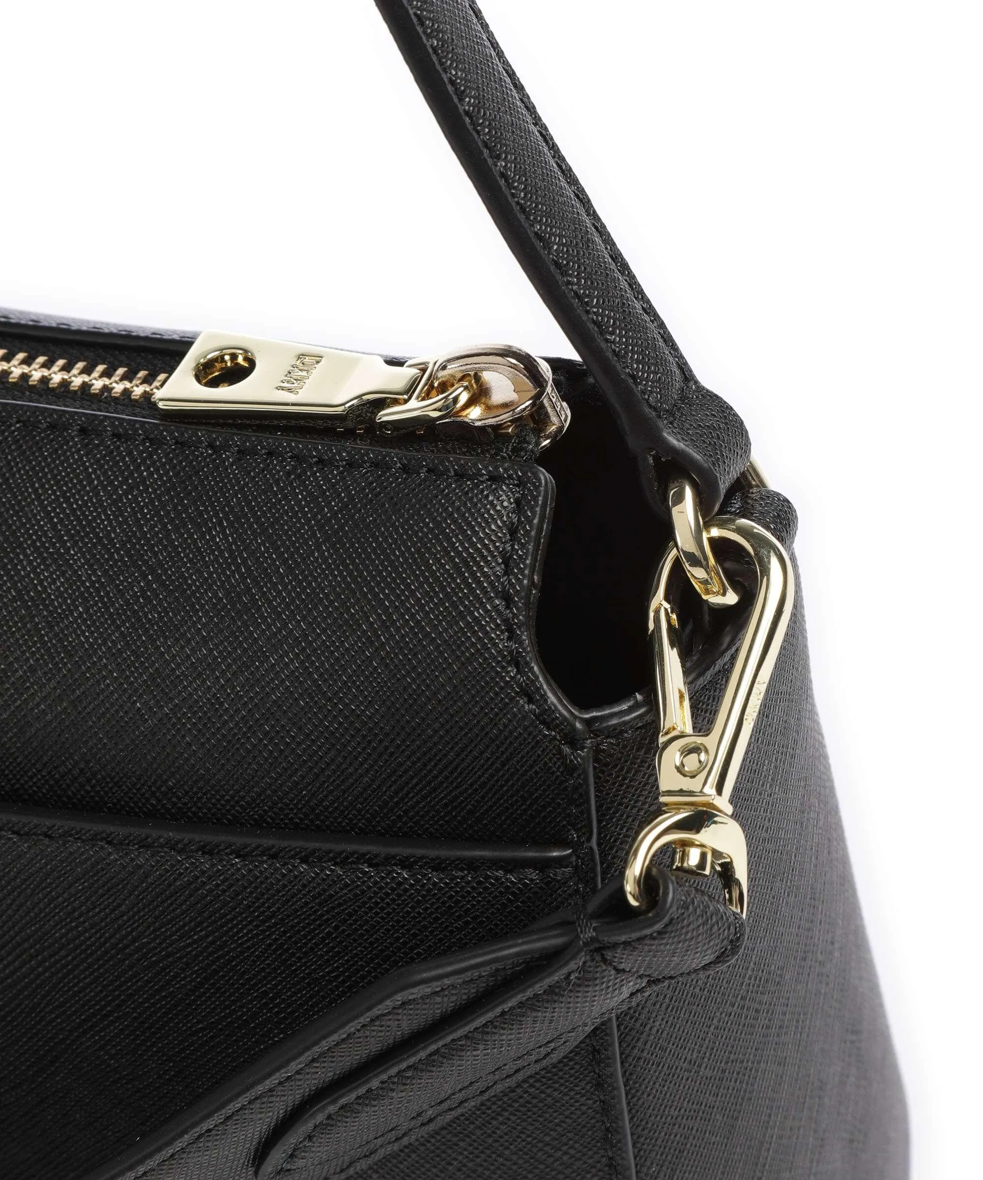  DKNY Belle Borsa a spalla pelle di vacchetta saffiano nero  