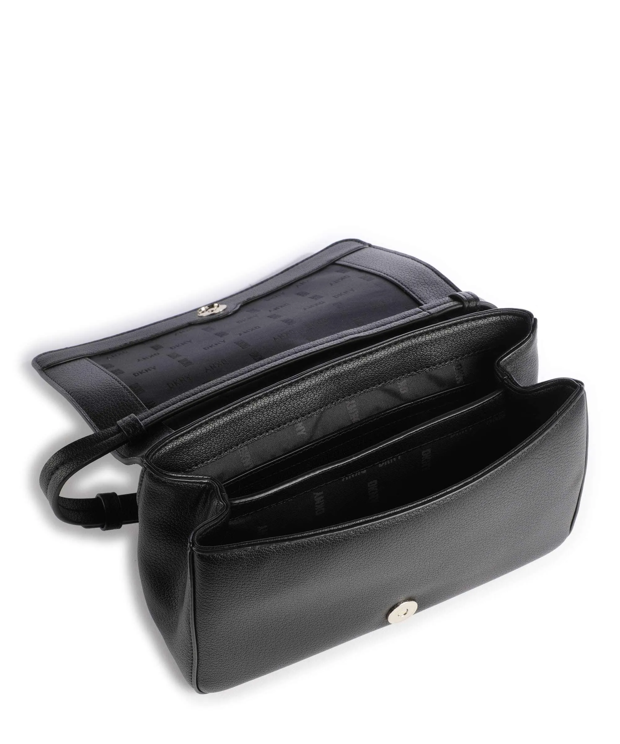  DKNY Milano Seventh Avenue Borsa a tracolla pelle di vacchetta grana nero  