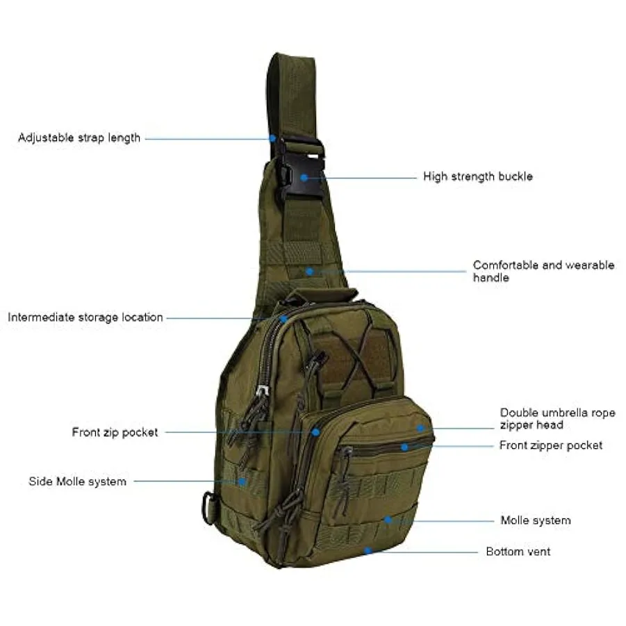 Fdit Borsa a Tracolla 600D Borsa a Tracolla da Equitazione Portatile da Esterno Arrampicata Oxford 5L Borsa a Tracolla Singola B
