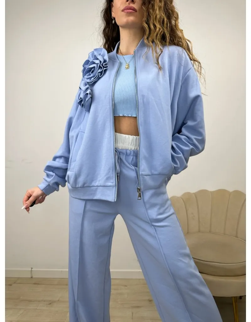 FELPA FLORY LUMINA AZZURRA