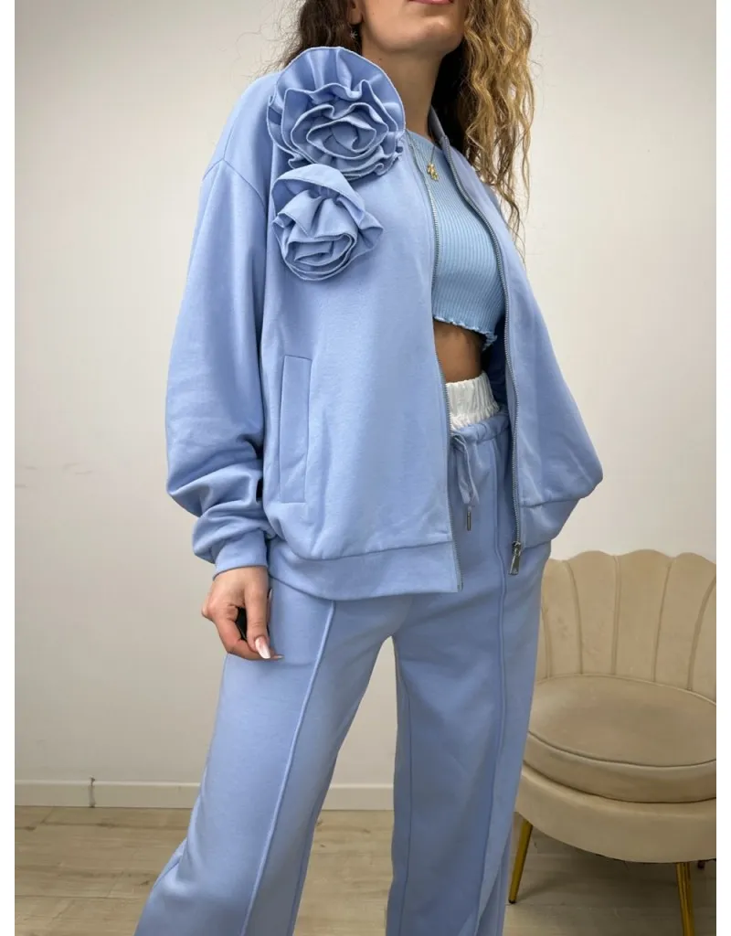 FELPA FLORY LUMINA AZZURRA