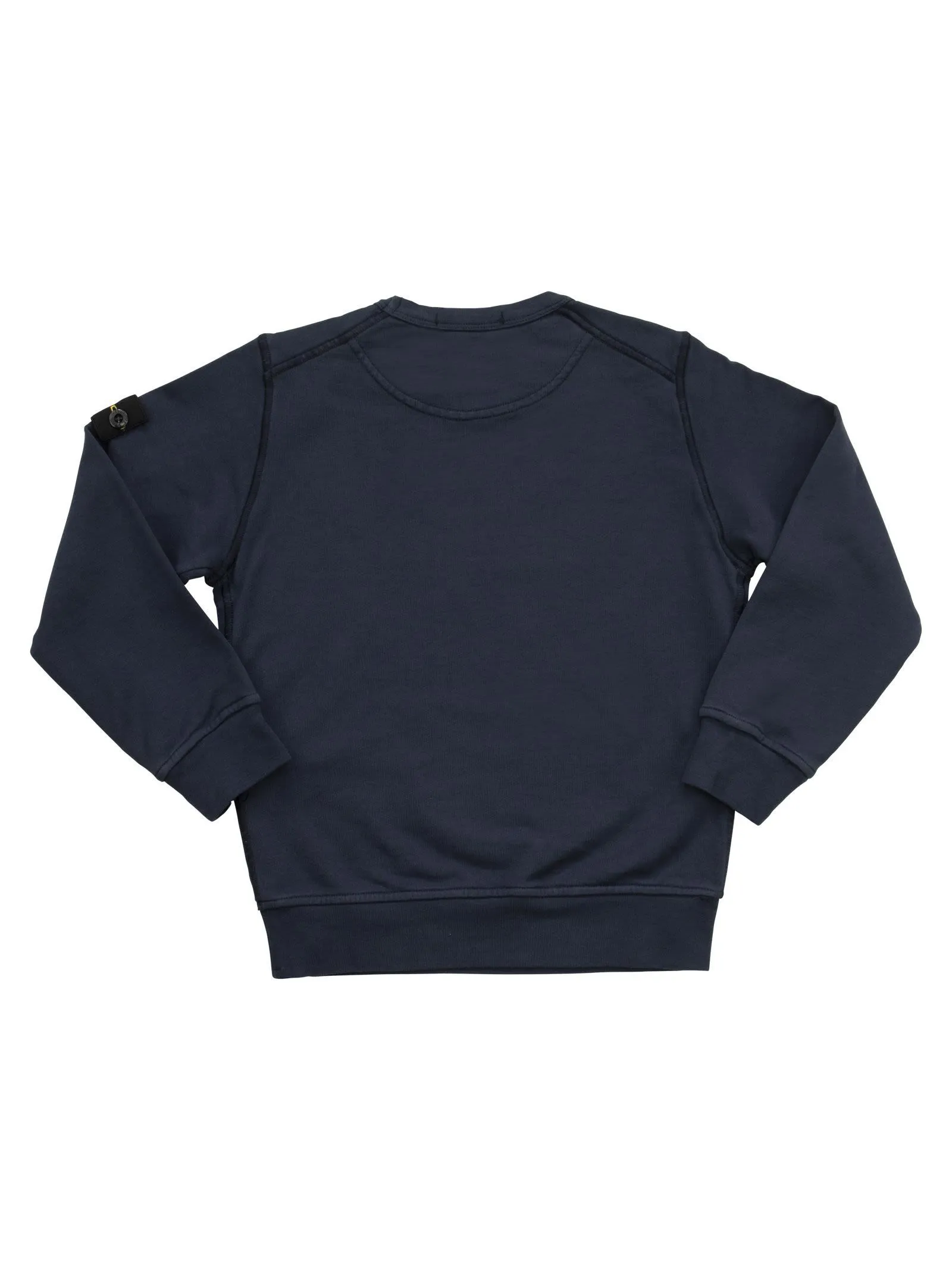 Felpa girocollo con badge Stone Island sul braccio