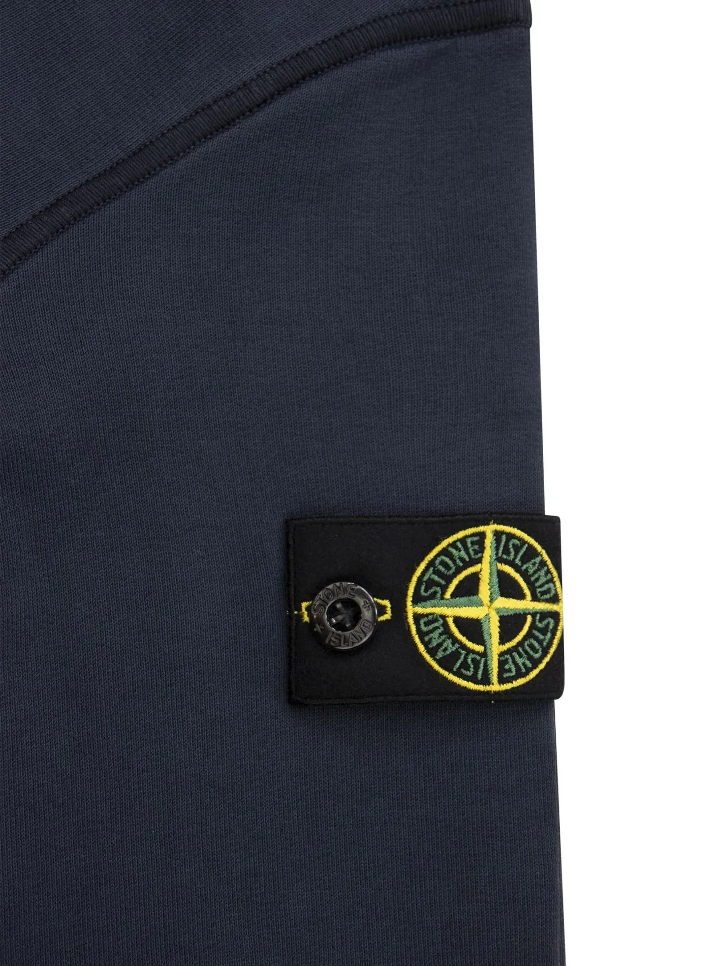 Felpa girocollo con badge Stone Island sul braccio