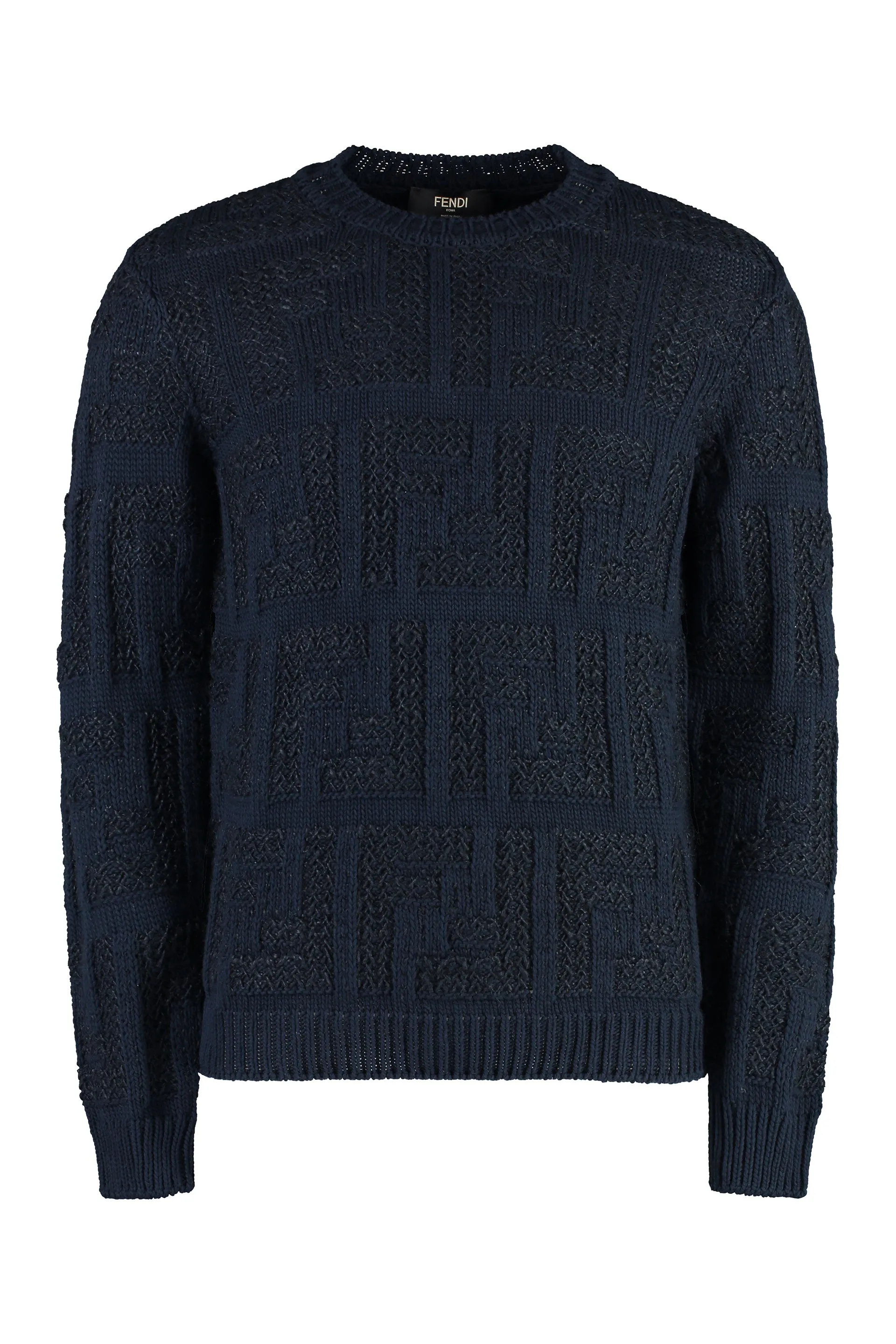Fendi Maglione girocollo in misto cotone