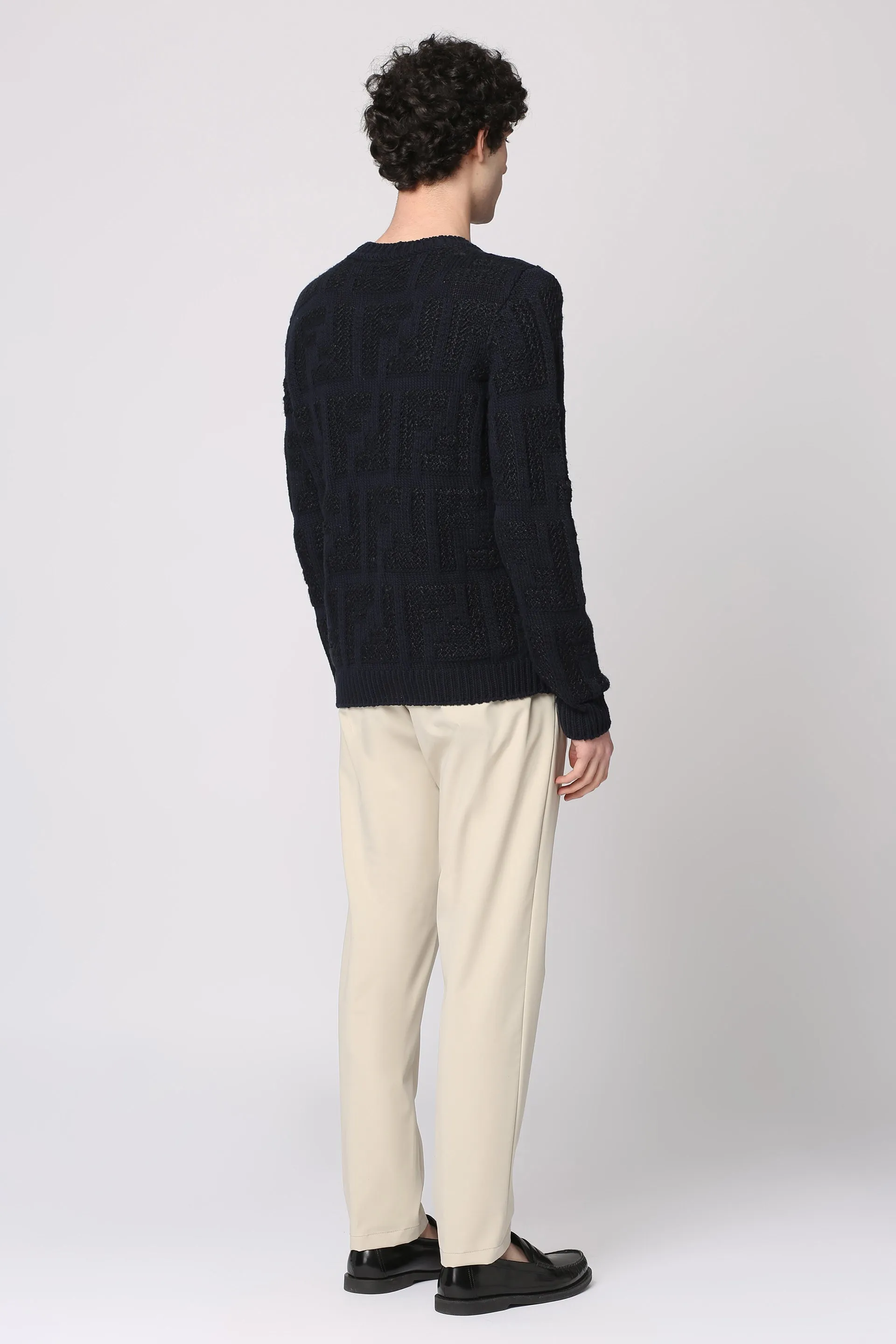 Fendi Maglione girocollo in misto cotone