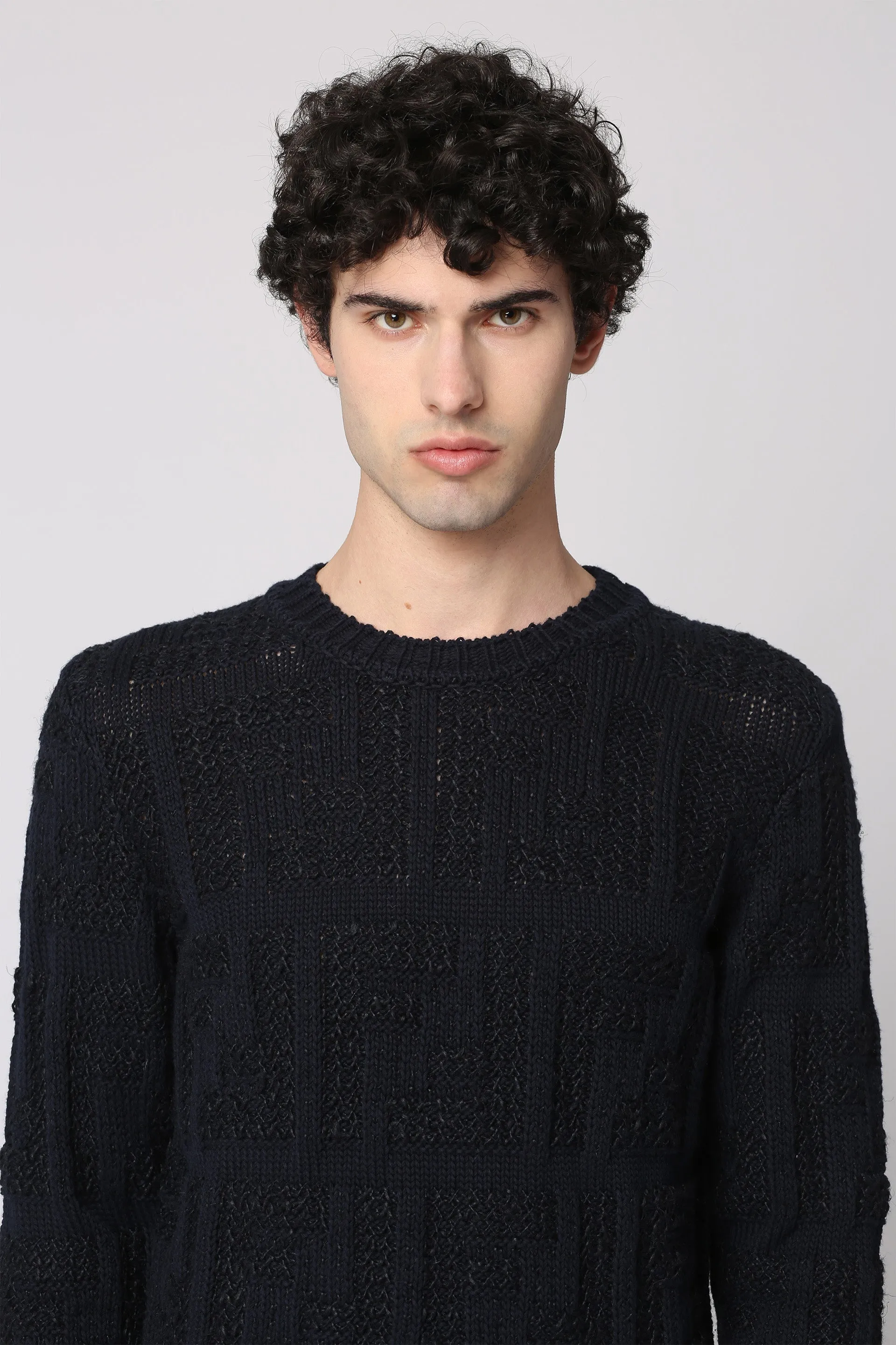 Fendi Maglione girocollo in misto cotone