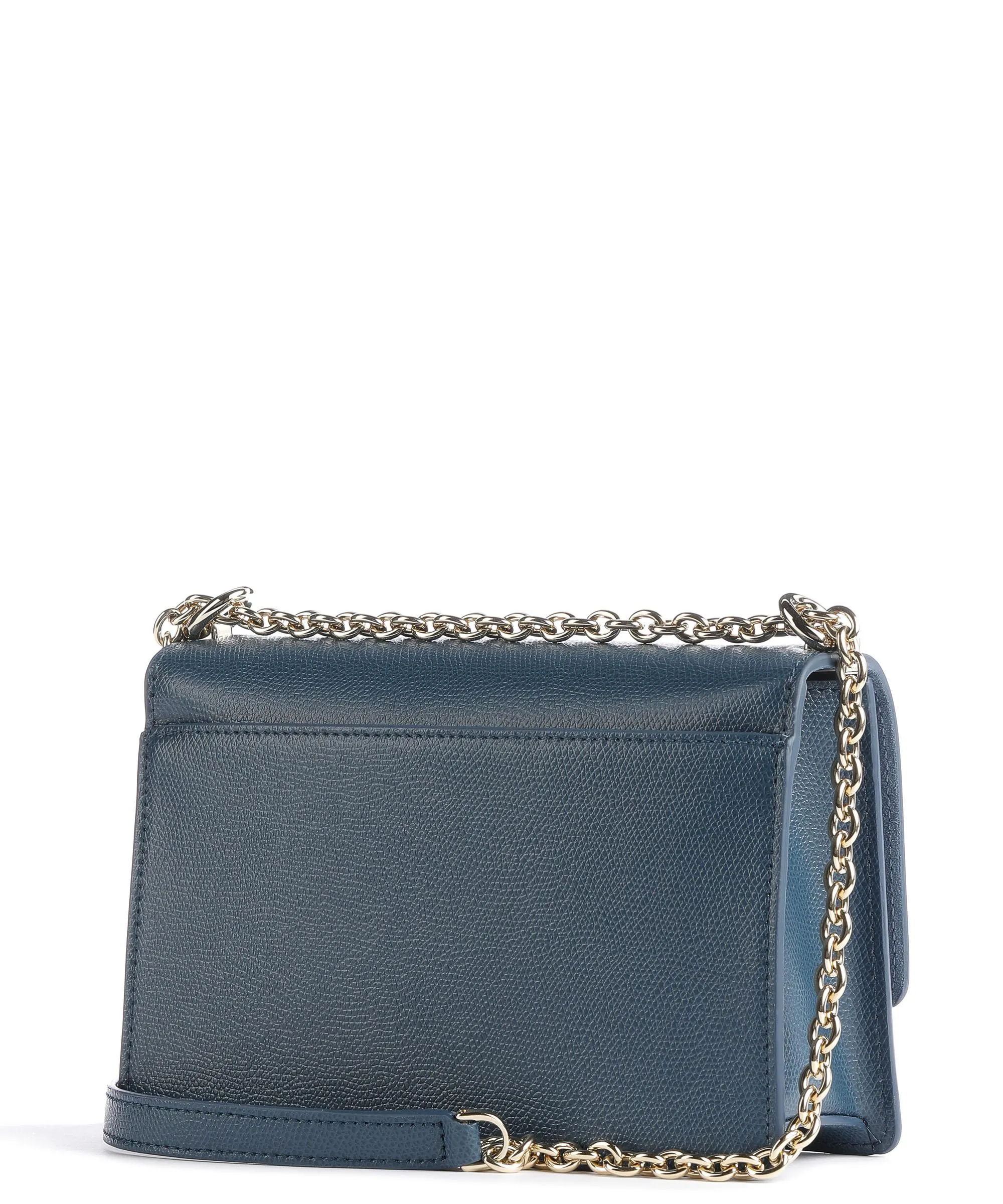  Furla 1927 Mini Borsa a spalla pelle di vacchetta grana petrol  
