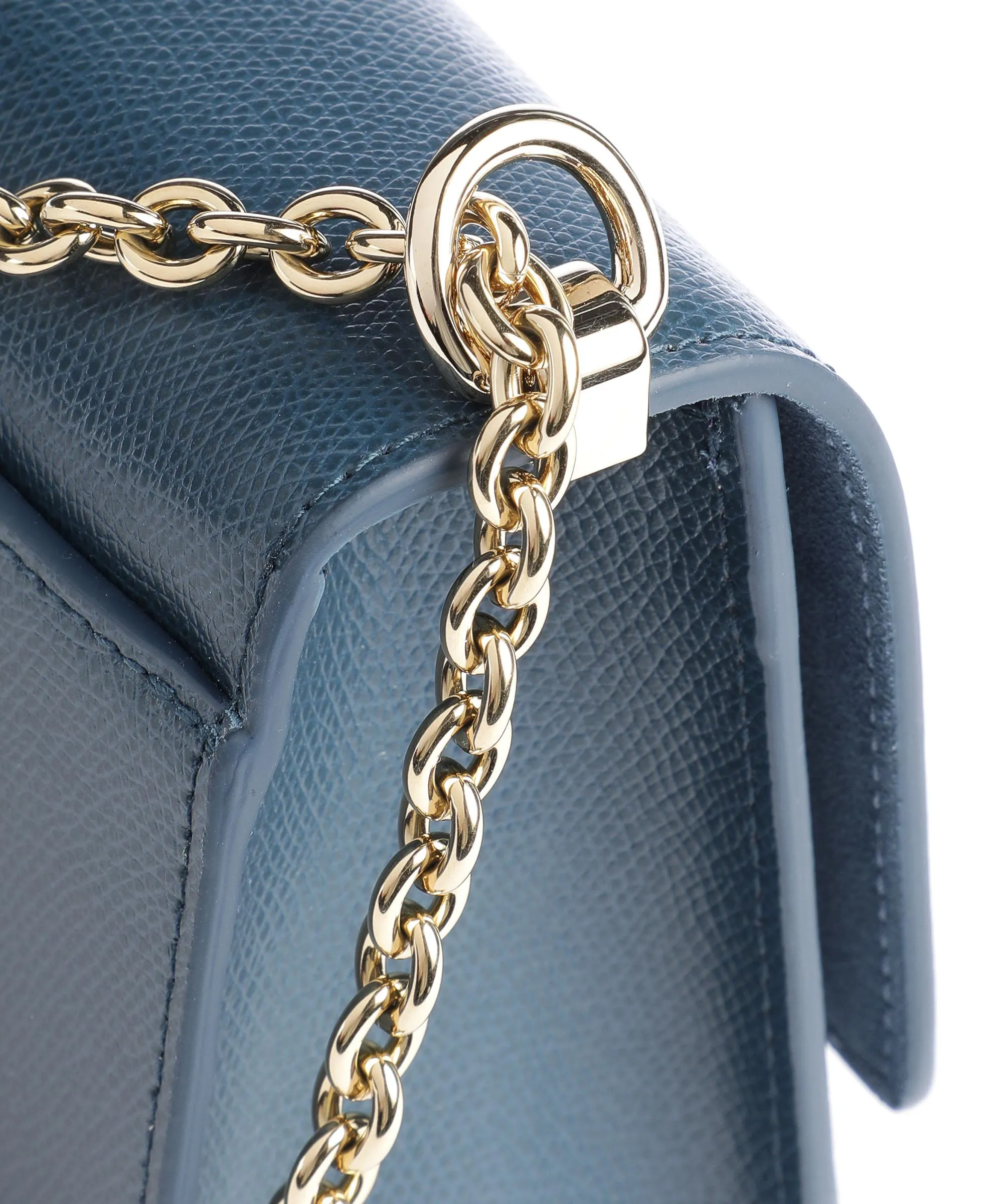  Furla 1927 Mini Borsa a spalla pelle di vacchetta grana petrol  