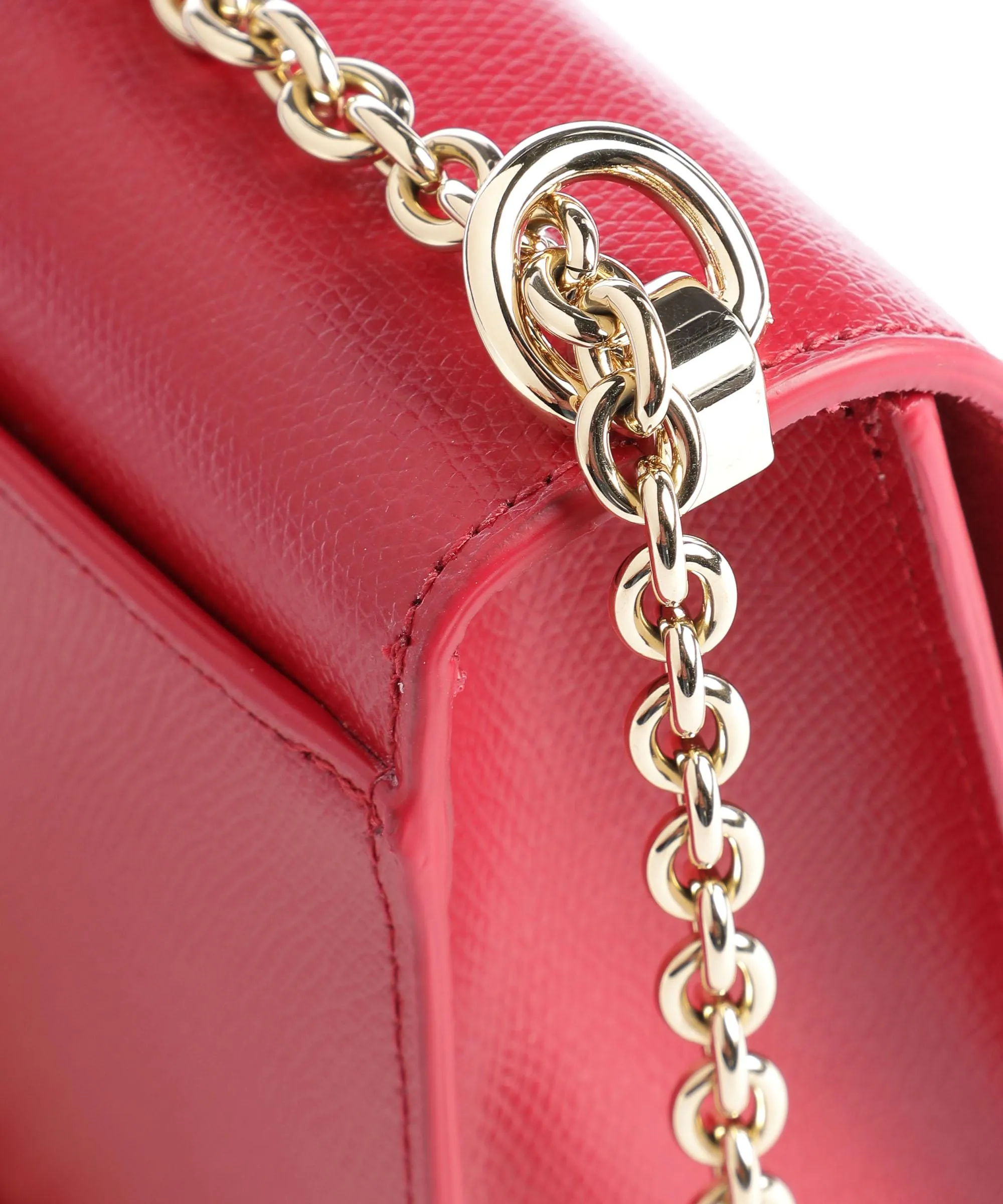  Furla 1927 Mini Borsa a spalla pelle di vacchetta grana rosso  