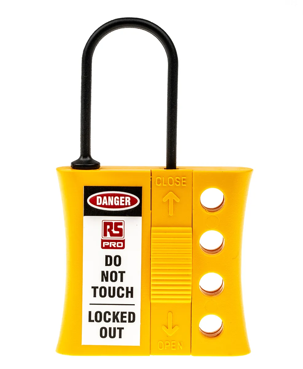 Ganascia di sicurezza elettrica RS PRO in ABS, Nylon, 4 fori di bloccaggio, grillo da 7.25mm