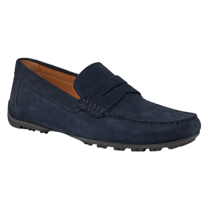 Geox Men's moccasin shoe in suede Kosmopolis + Grip U35CFB00020C4064 blue