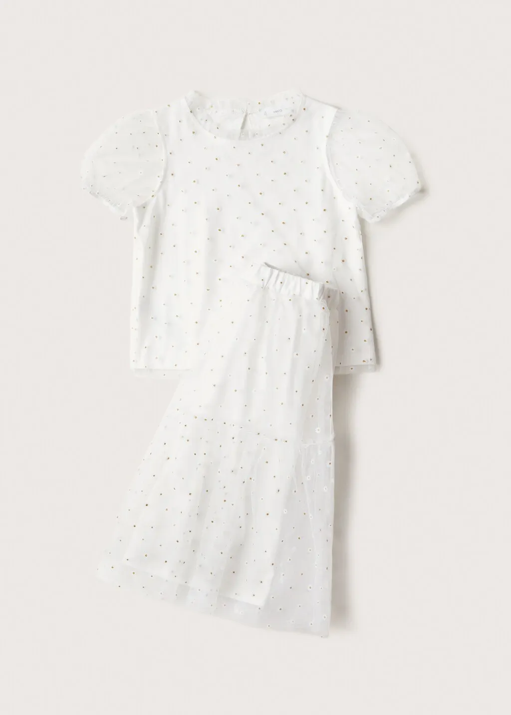 Gonna tulle ricamo fiori