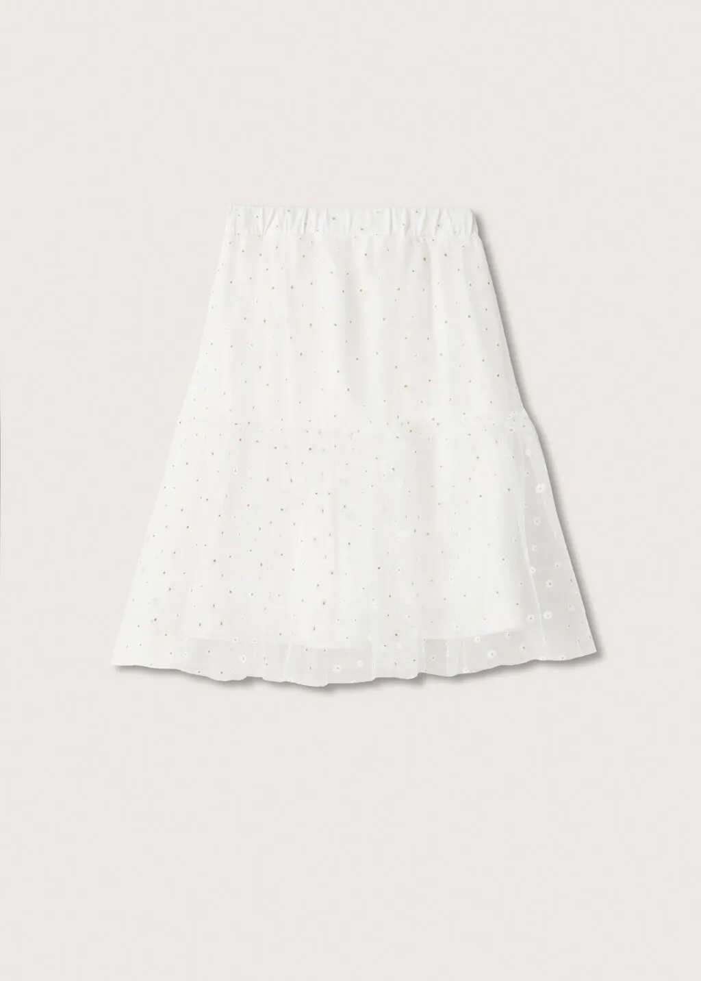 Gonna tulle ricamo fiori