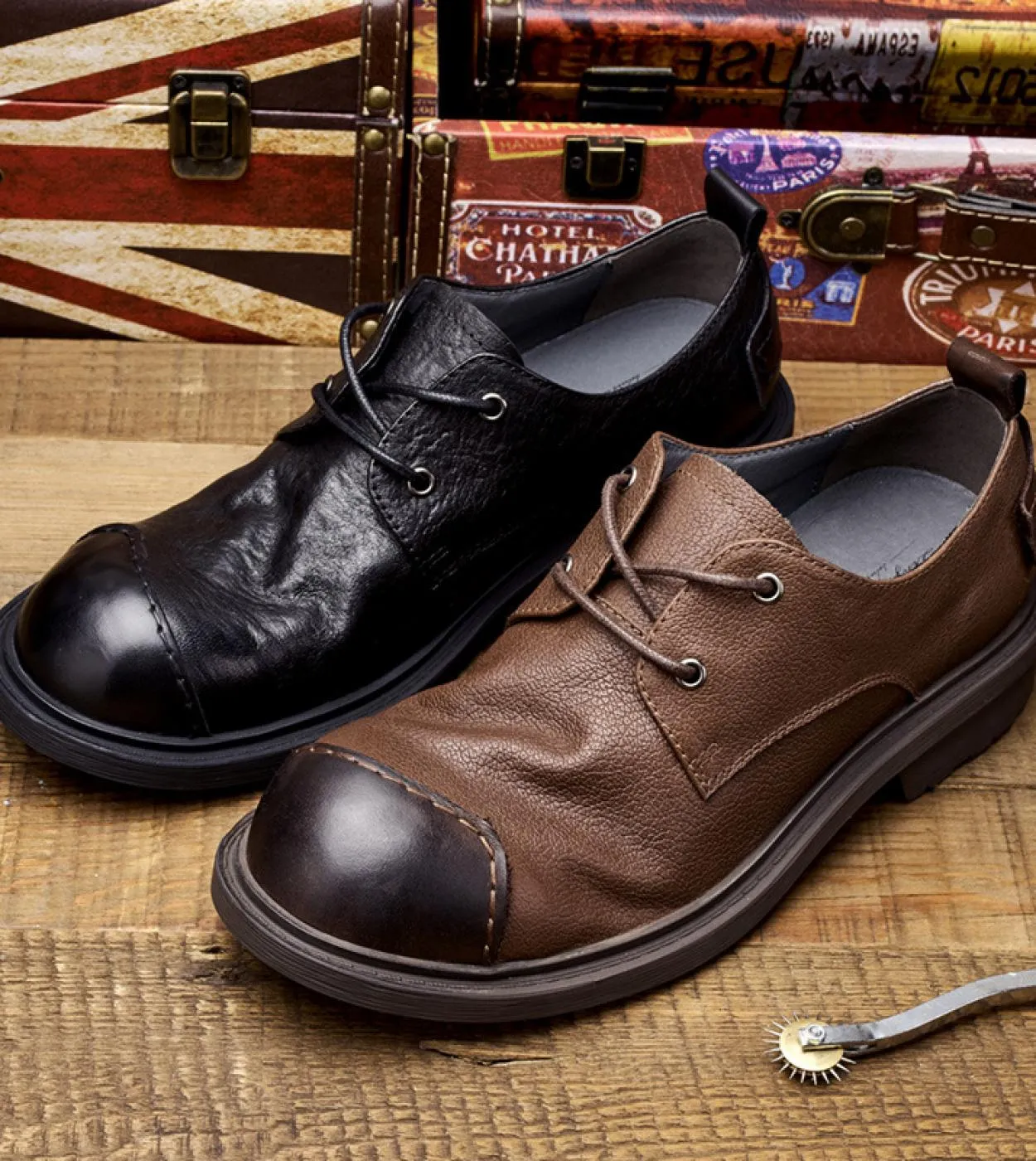 Hanamde Scarpe casual in pelle da uomo 2023 New Style Fashion British Trend Designer Scarpe eleganti derby in vera pelle di mucc
