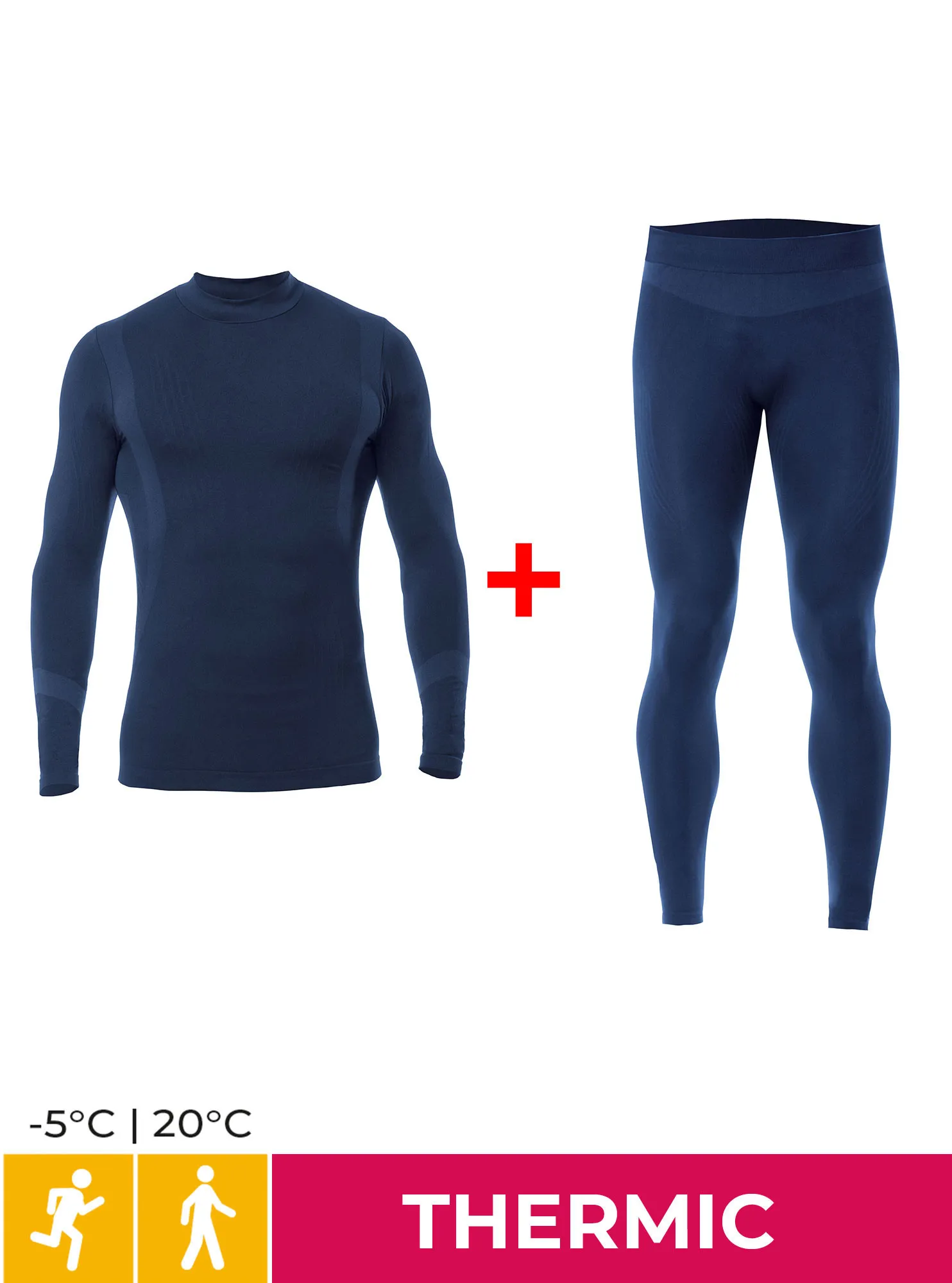 IRON-IC KIT PROMO - T-SHIRT + PANTA - JUNIOR THERMIC -5° / +20° - 900414BLU
