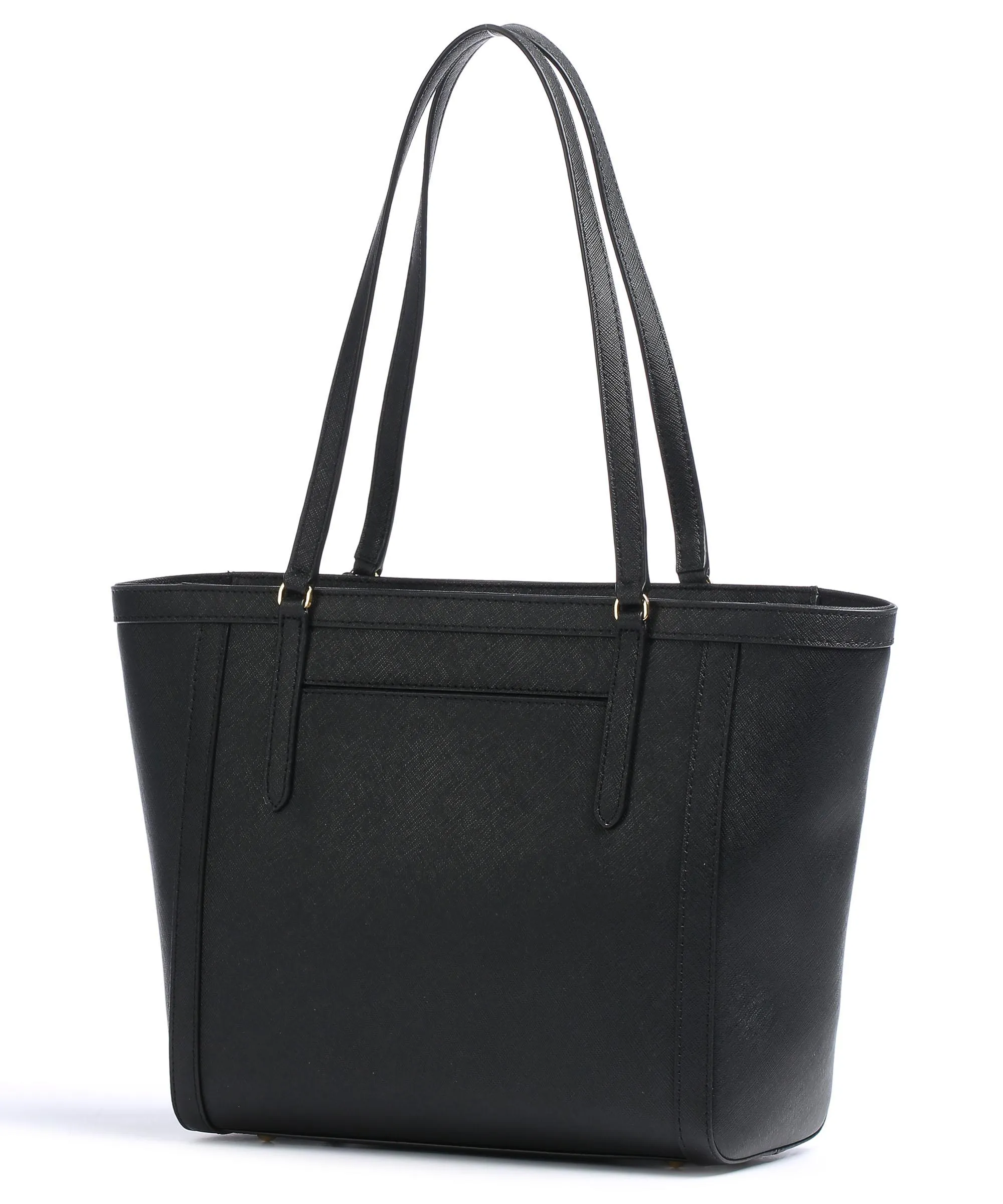  Lauren Ralph Lauren Clare 25 Borsa shopper pelle di vacchetta saffiano nero  