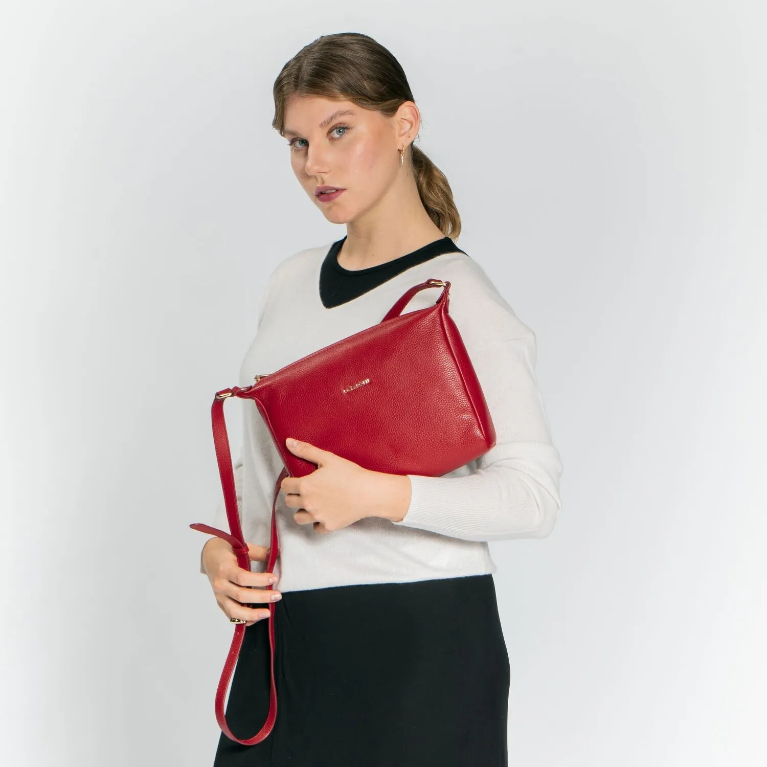 Lazarotti Bologna Leather Borsa a tracolla Pelle 25 cm