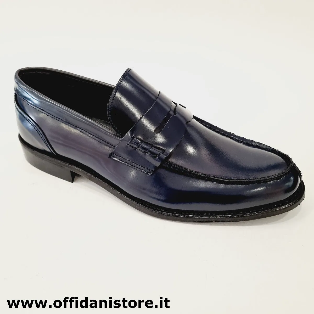Les Poemes Mocassino Uomo Blue Rif.25